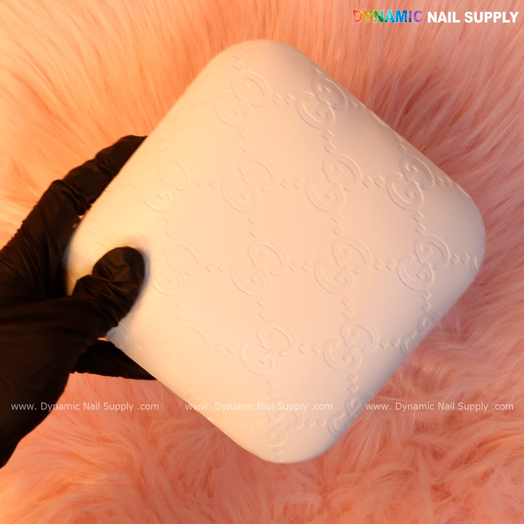 (White GC Engrave - Smooth) Elbow Pad Pillow for Nail Tech : Soft Pu Leather, Supportive, Built for Long Hours Usage - Image 6