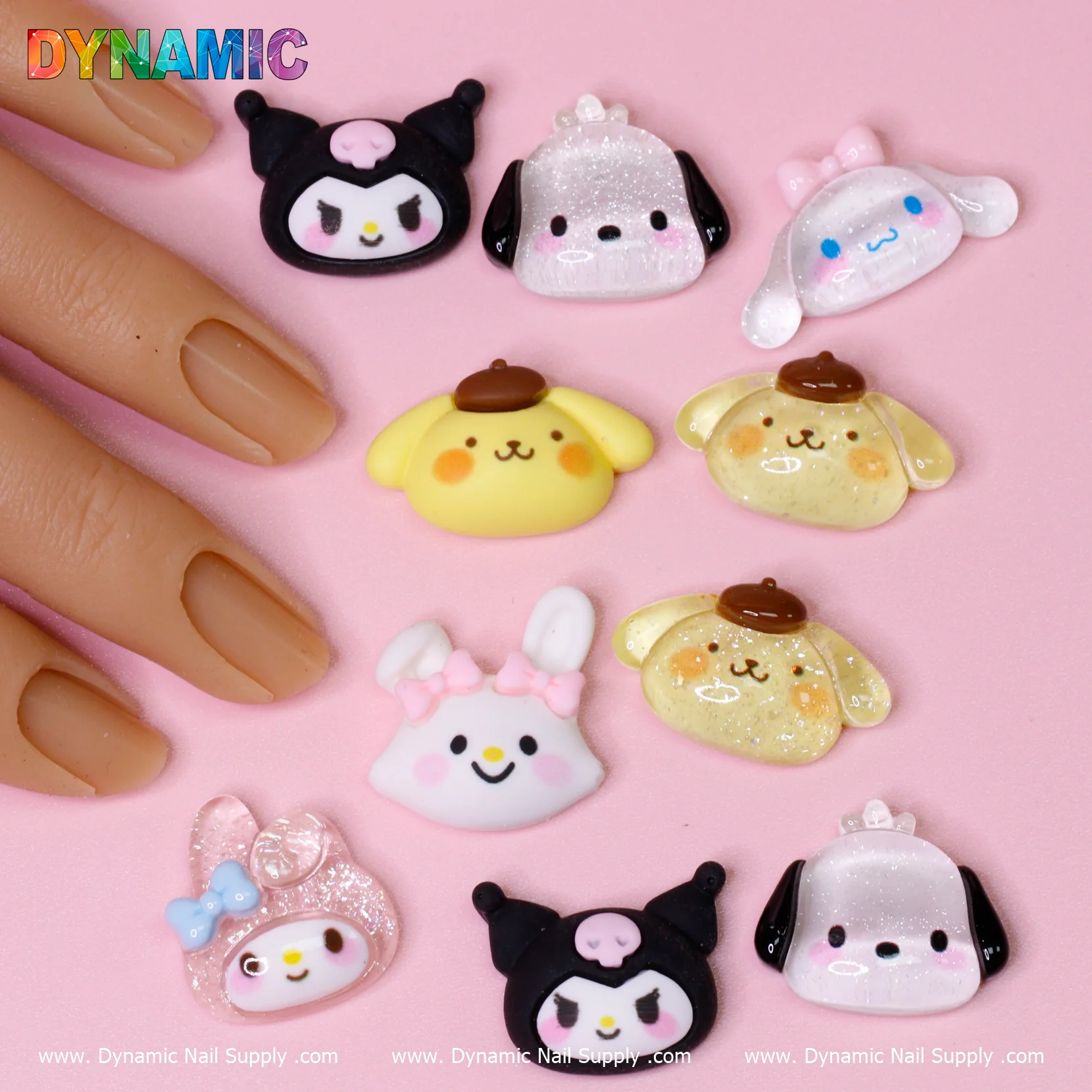 10 pcs Cute Hell0 Kitty Cat Family Design Nail Charms - Image 2
