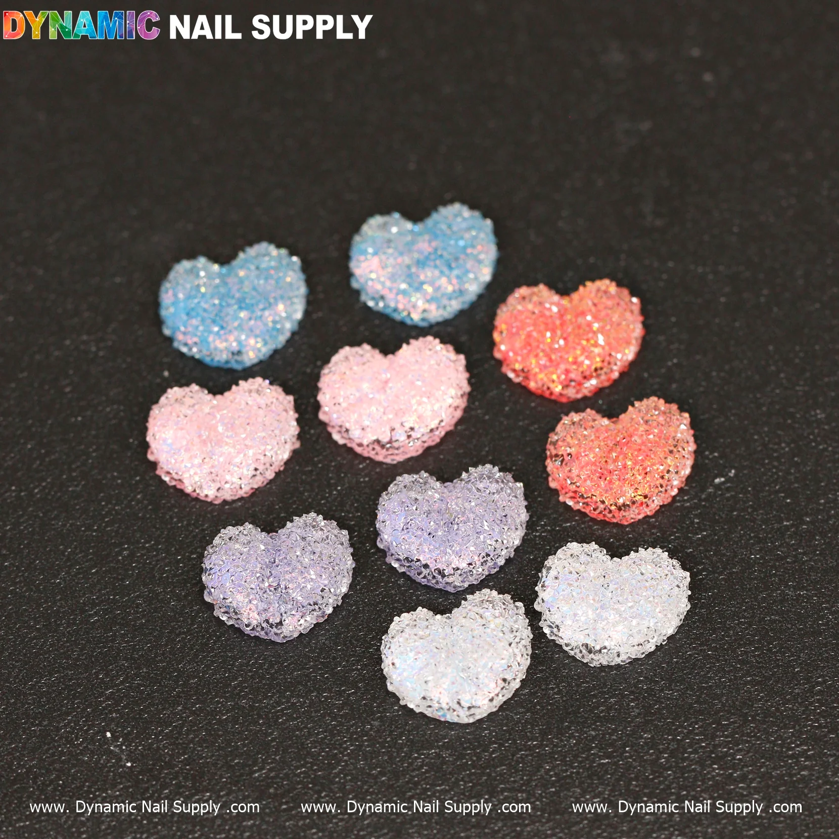 10 pcs Gummy / Sugar Candy Heart Shape Design Nail Charms - Image 3