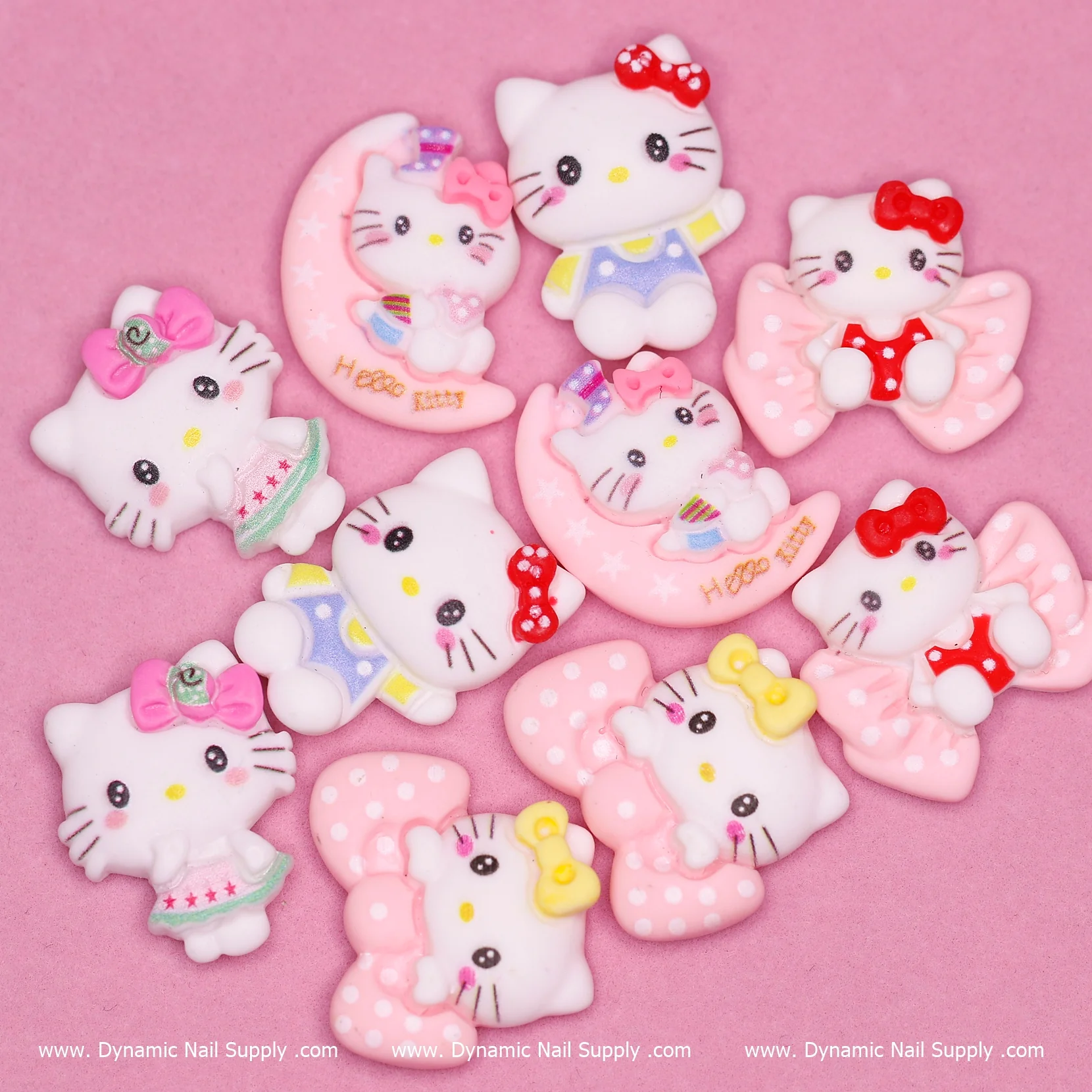 10 pcs Hello Kitty Charm set (Cute Cat) for Nails Art Designs - Image 4