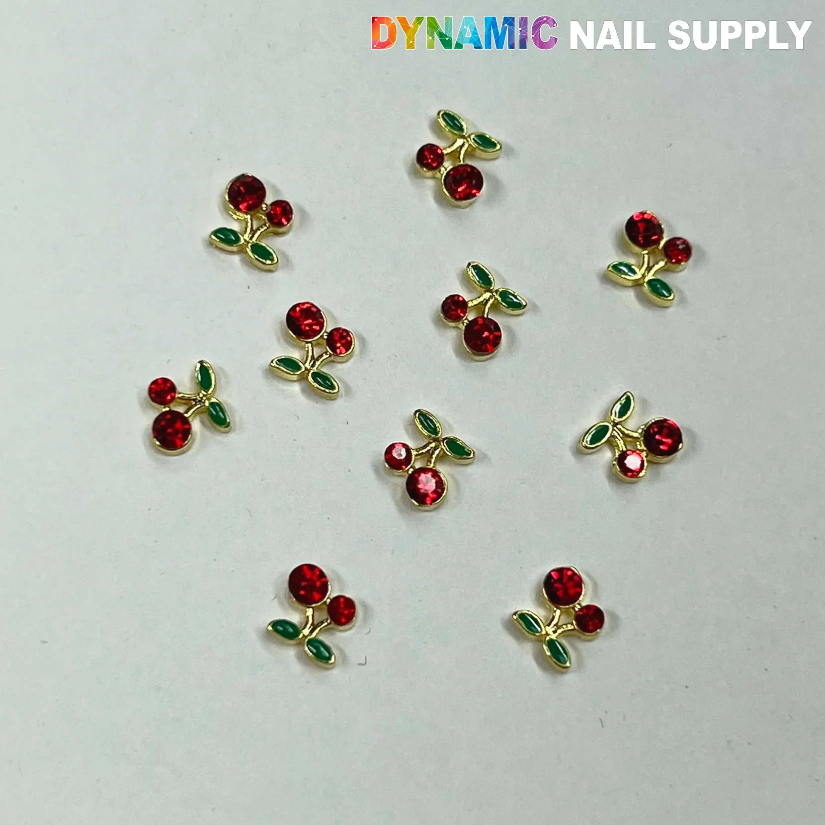 10 pcs Small Red Cherry Charms for Nails Art Designer - Image 3