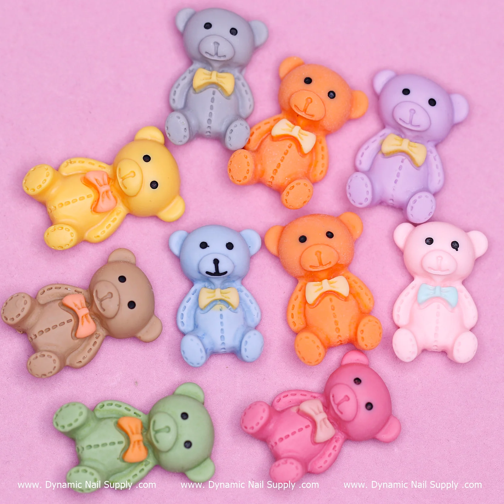 10 pcs Teddy Bear resin charms (Cartoon style) for Nails Art Design - Image 2