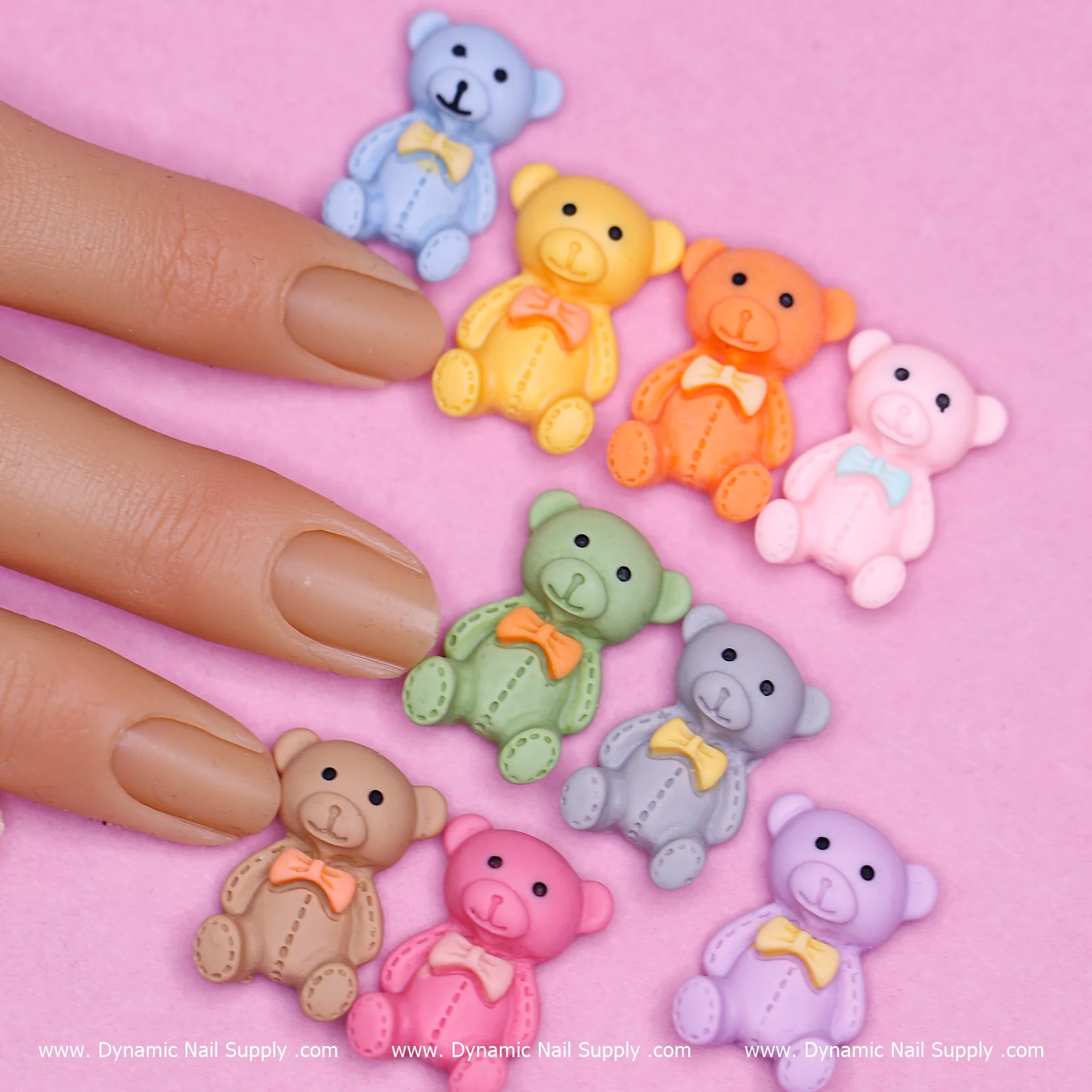 10 pcs Teddy Bear resin charms (Cartoon style) for Nails Art Design - Image 4