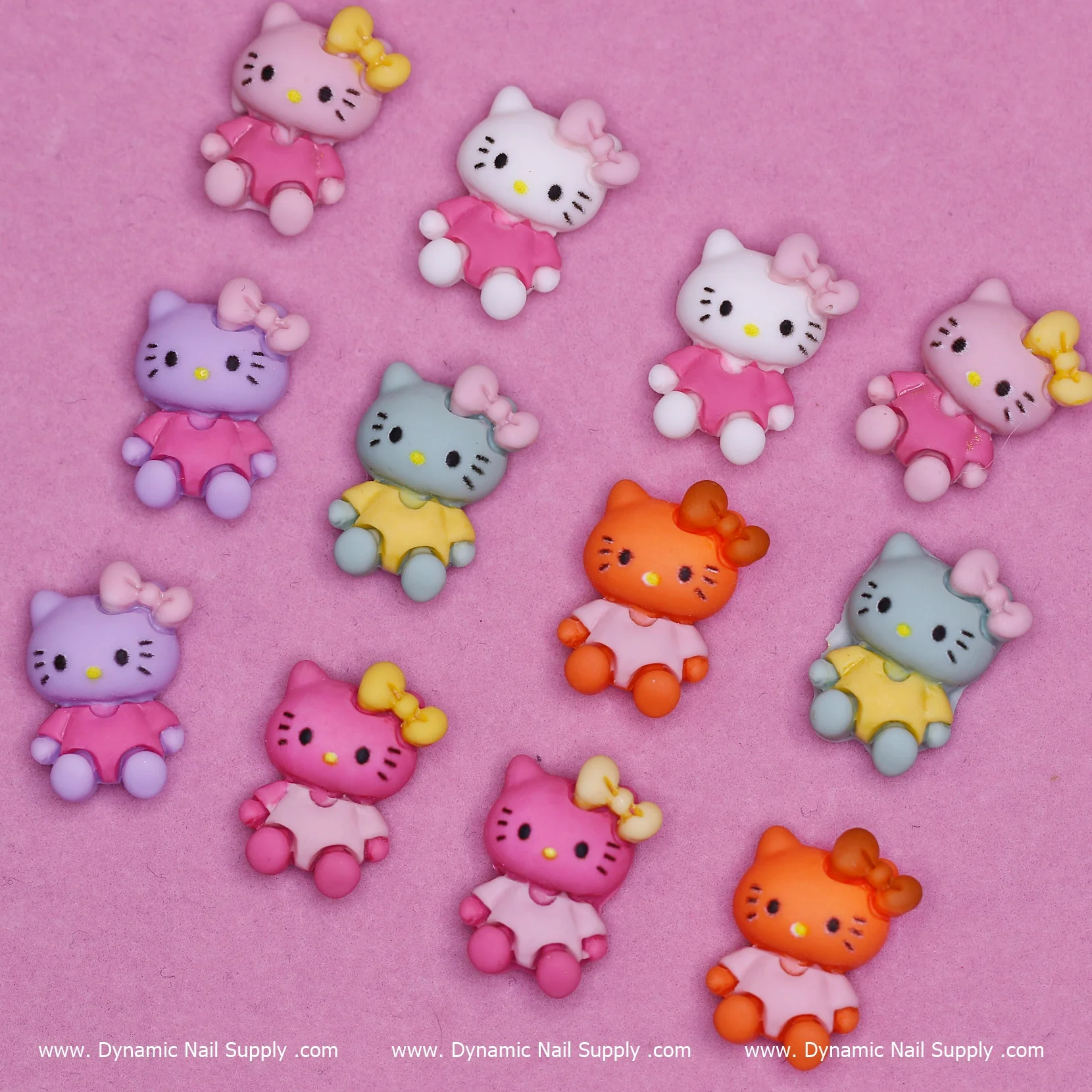 12pcs Hello Kitty Charm set (Cat Logo) Nail Charms for Nails Art Designs