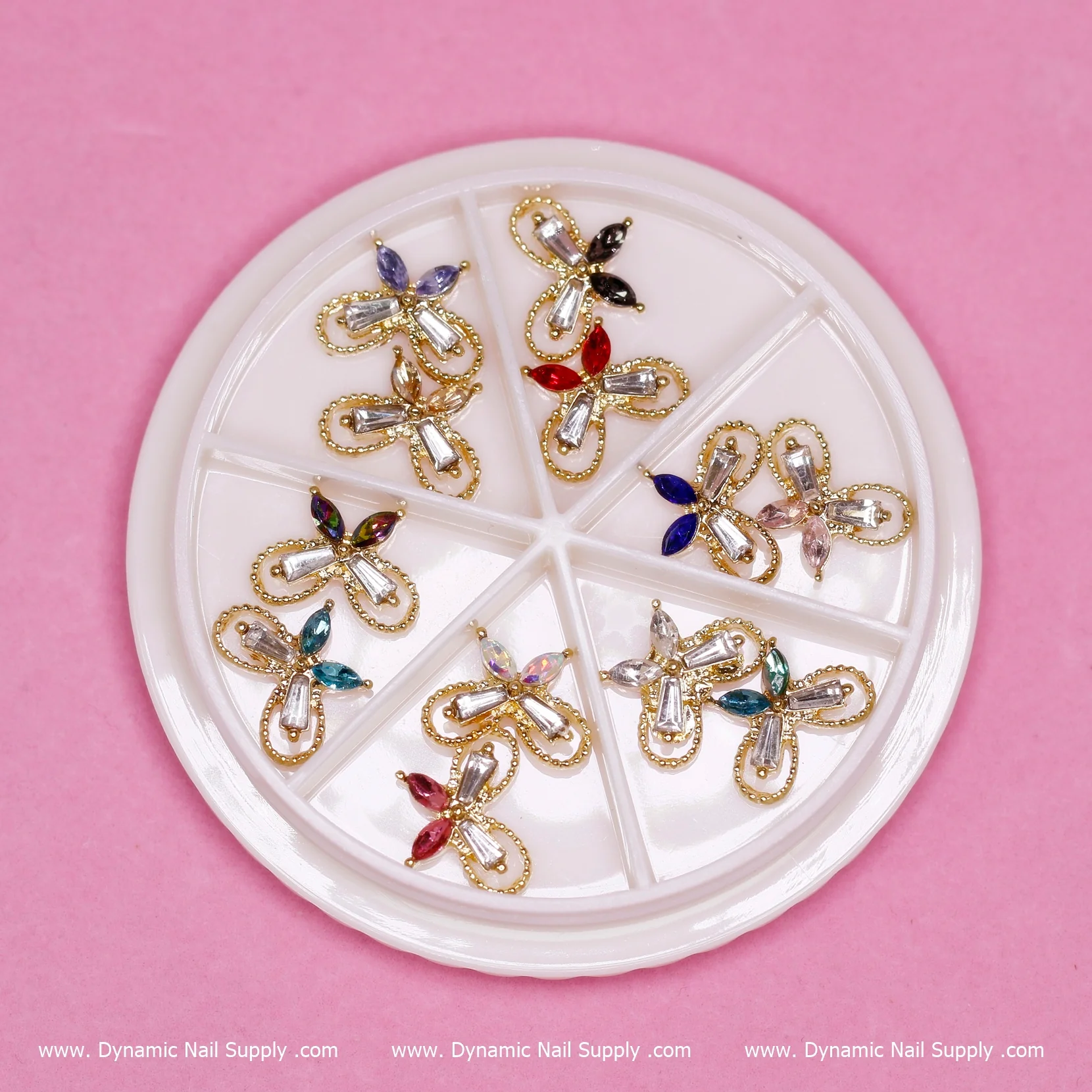12 pcs Colorful 3D Butterfly Charms for Nails Art Design