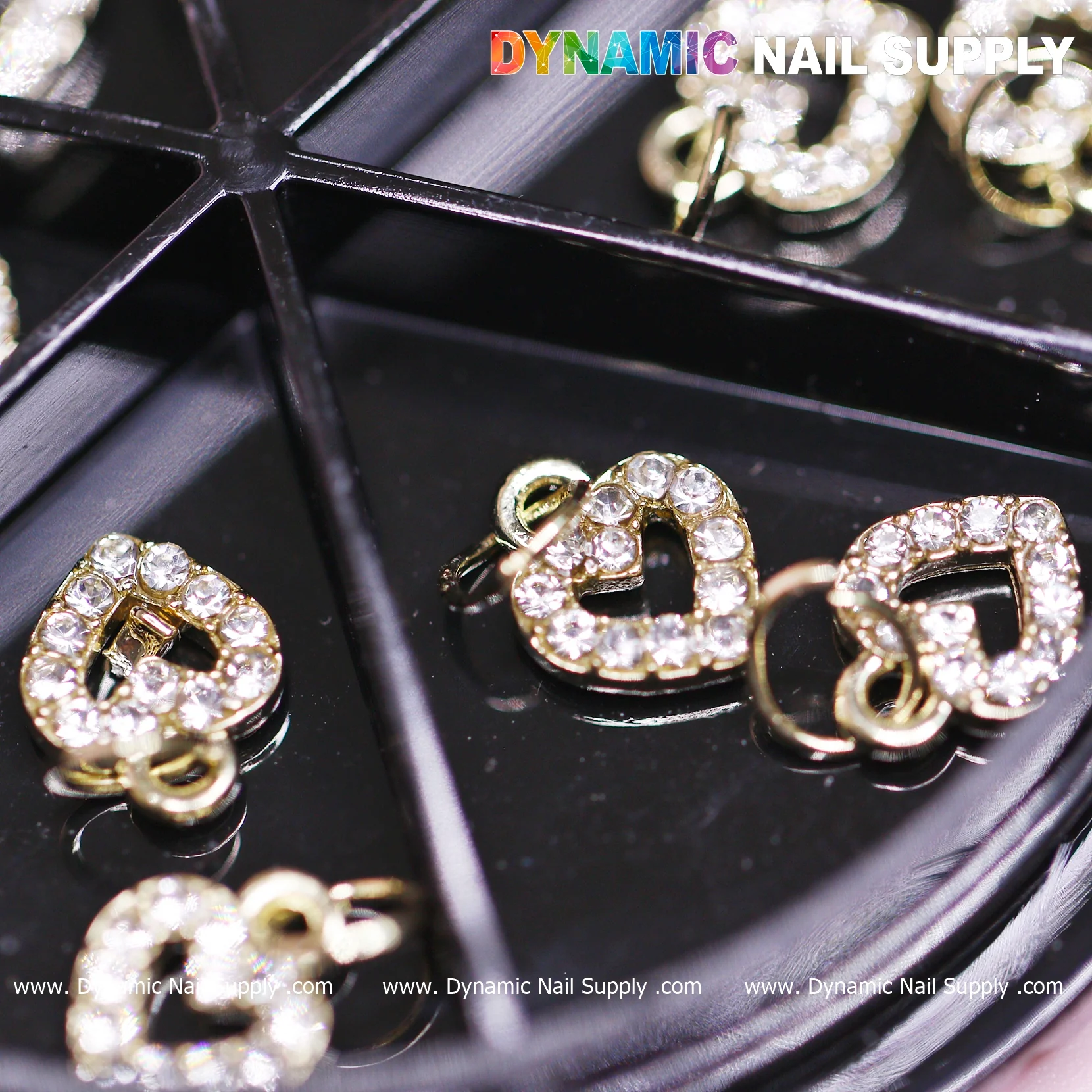 12 pcs Heart Shaped Dangles Charms for Nails designer - Image 3