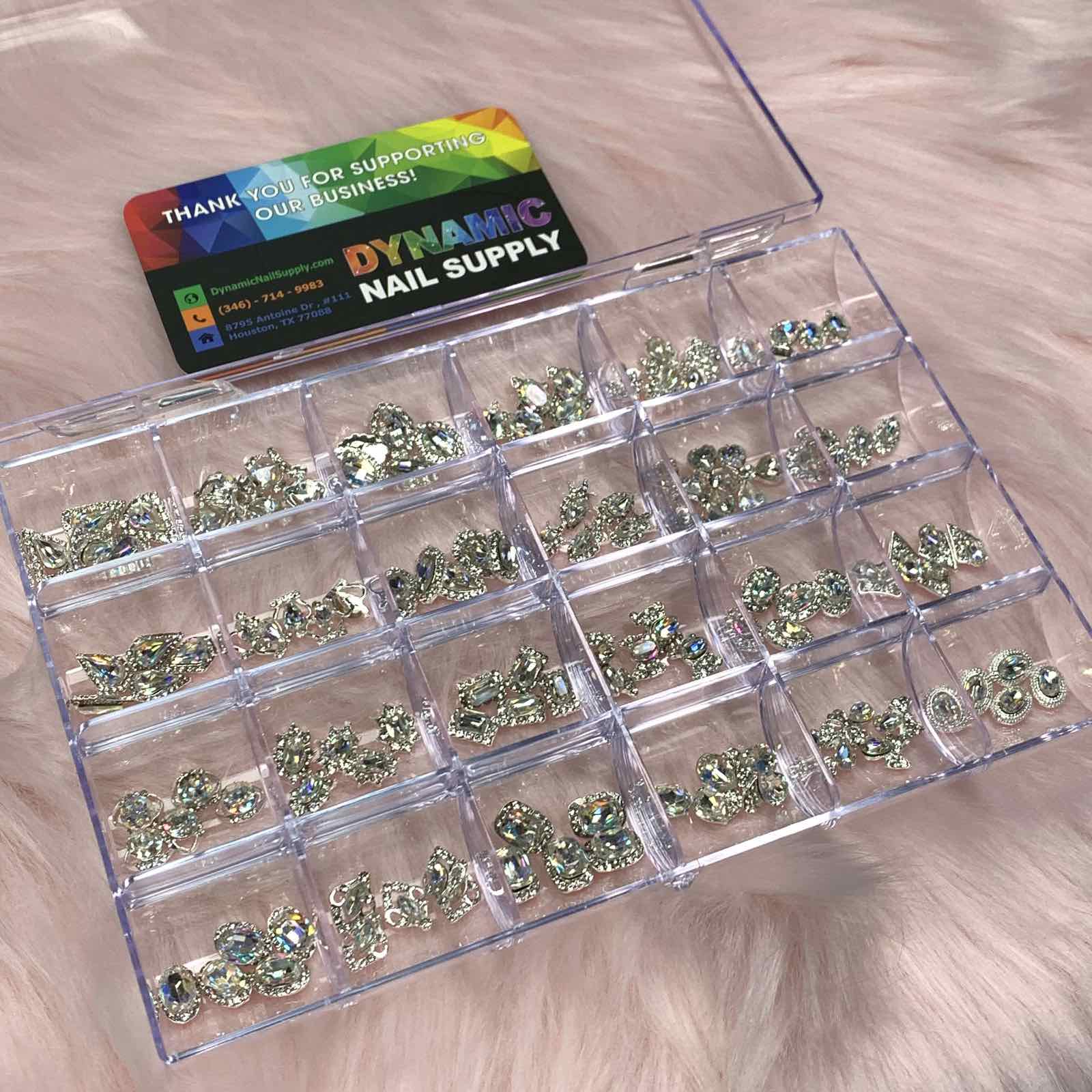 120 pcs Silver Luxury Charms set for Nails art design and decoration - Image 4
