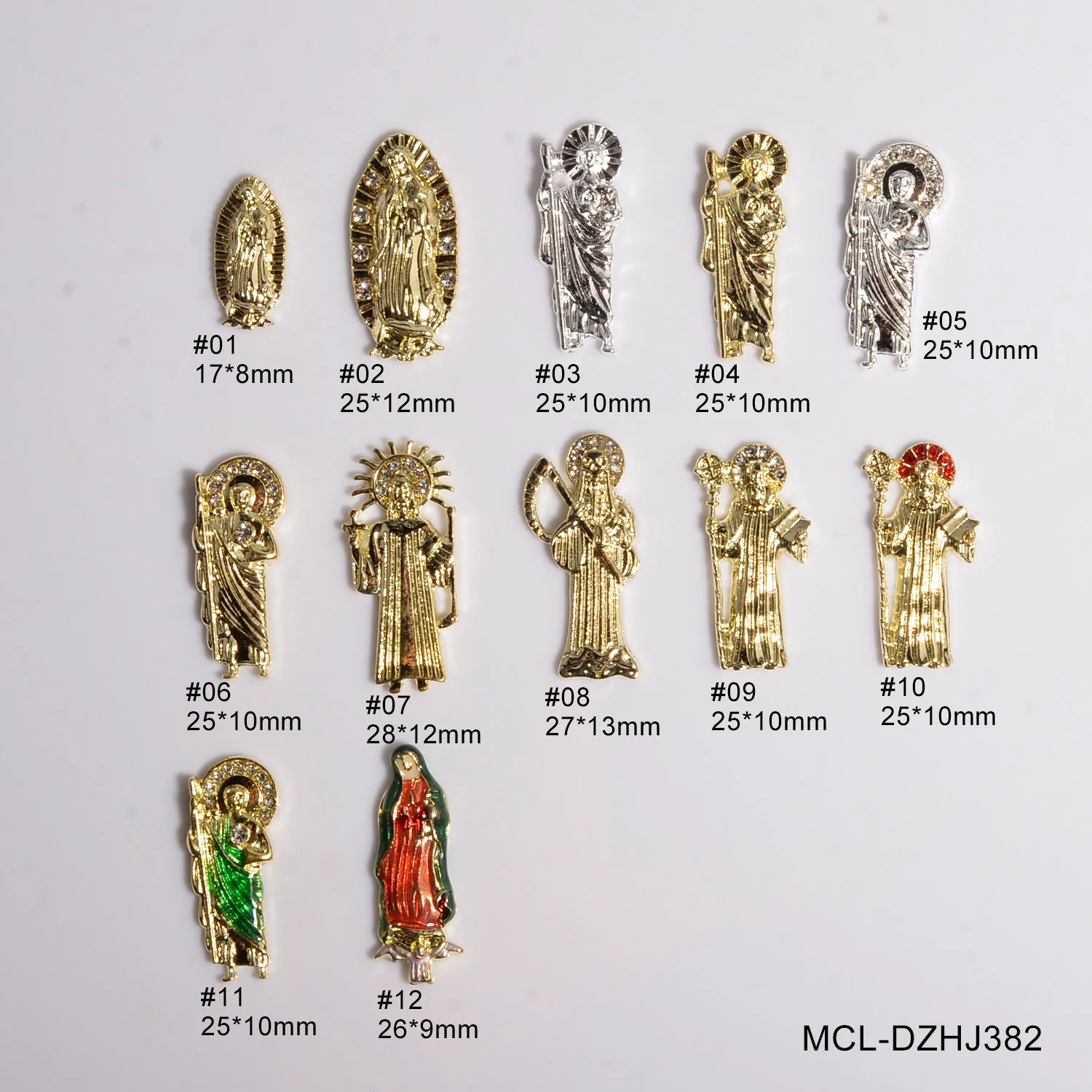 20 pcs San Judas charms for Vintage Nails Design - Image 2