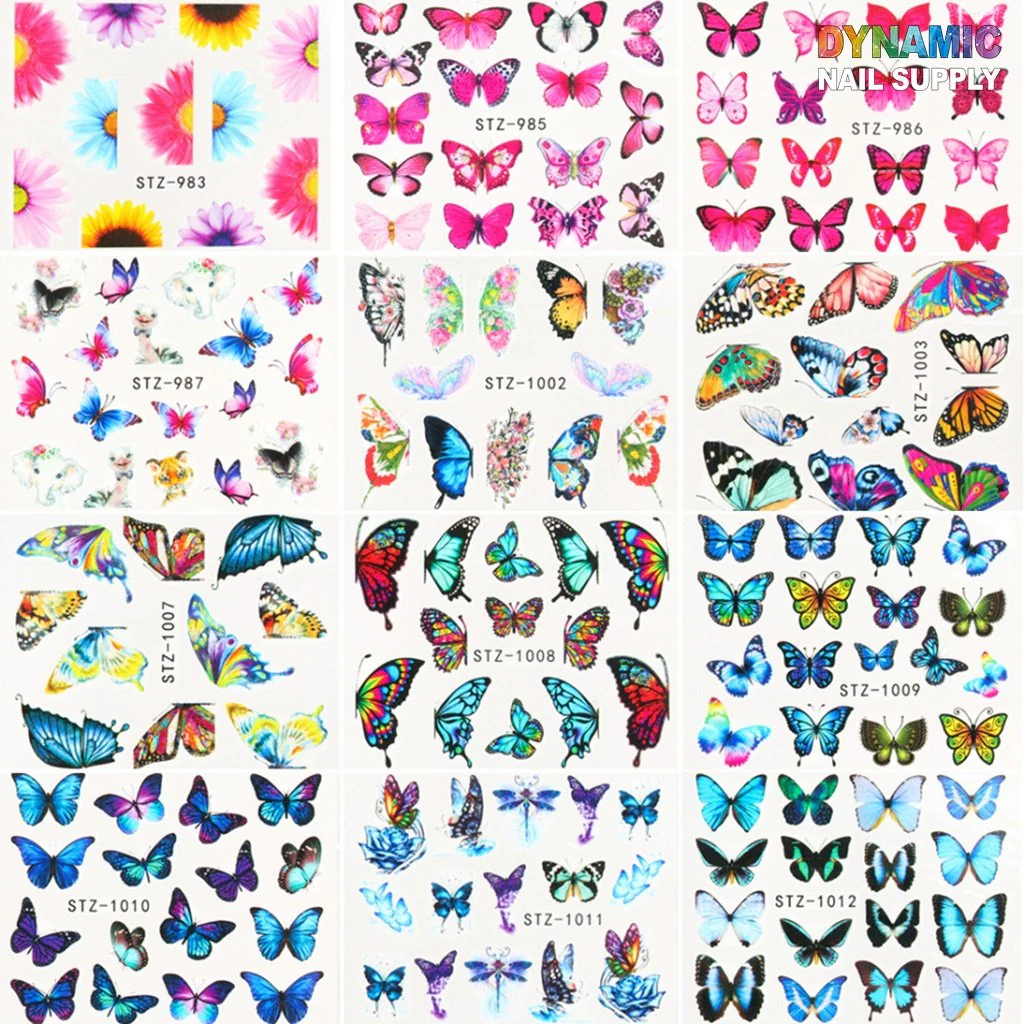 24 sheets / 1 pack of Butterfly Water Decals - 3D Nail Art Decoration Decals for Designer - Image 5