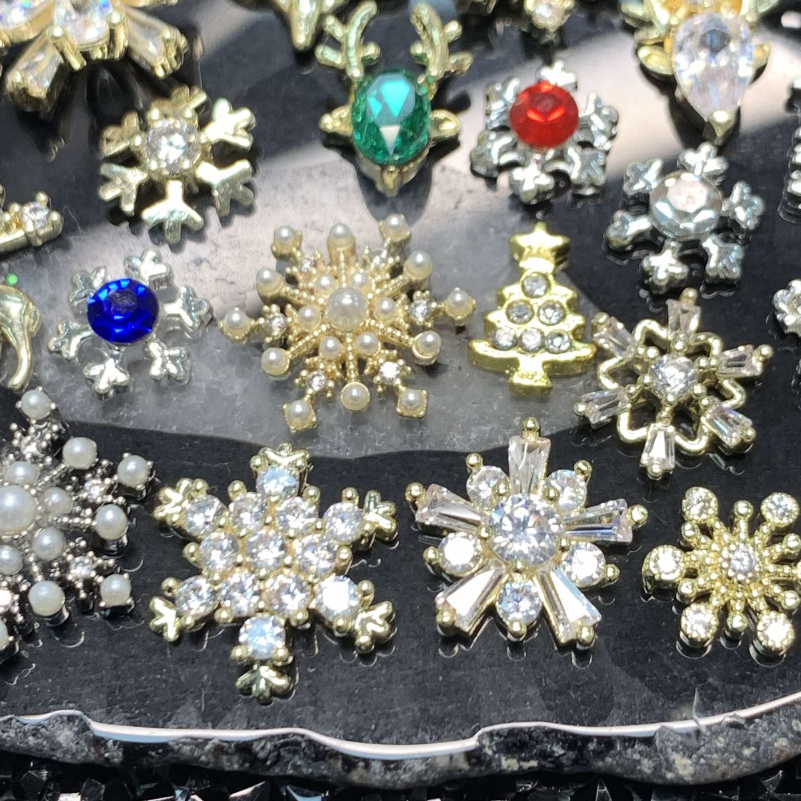 24 pcs Unique Design Snowflake Charm for Christmas nails art design - Image 17
