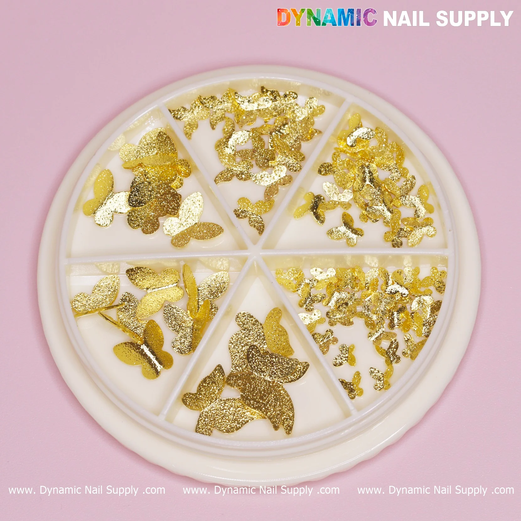 3D Butterfly Charms and Sequins set for nails art design (Rose Gold Silver Titanium) - Image 4