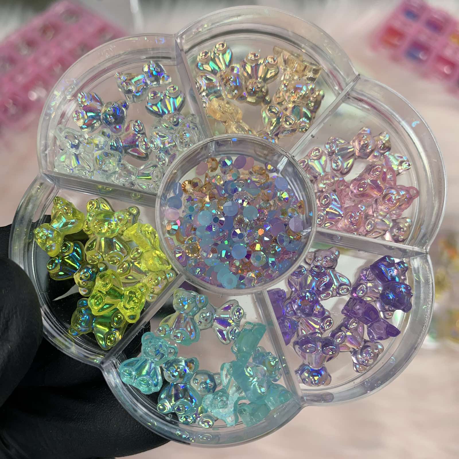 60 pcs 3D Resin Bear Charms for Nails Art Designer - Image 3