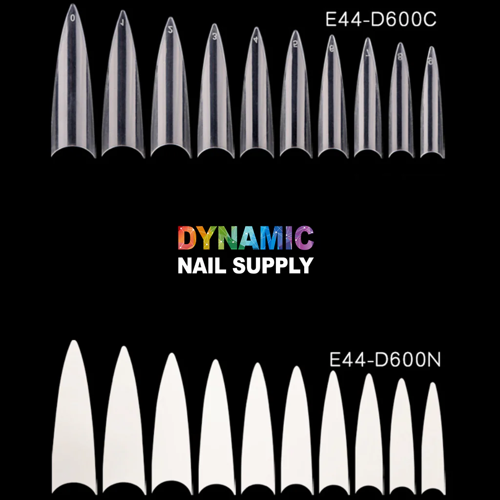 600pcs/bag French Long Stiletto Shape Nails Tips - False Artificial Nail Tips for nails extension or building nails - Image 2
