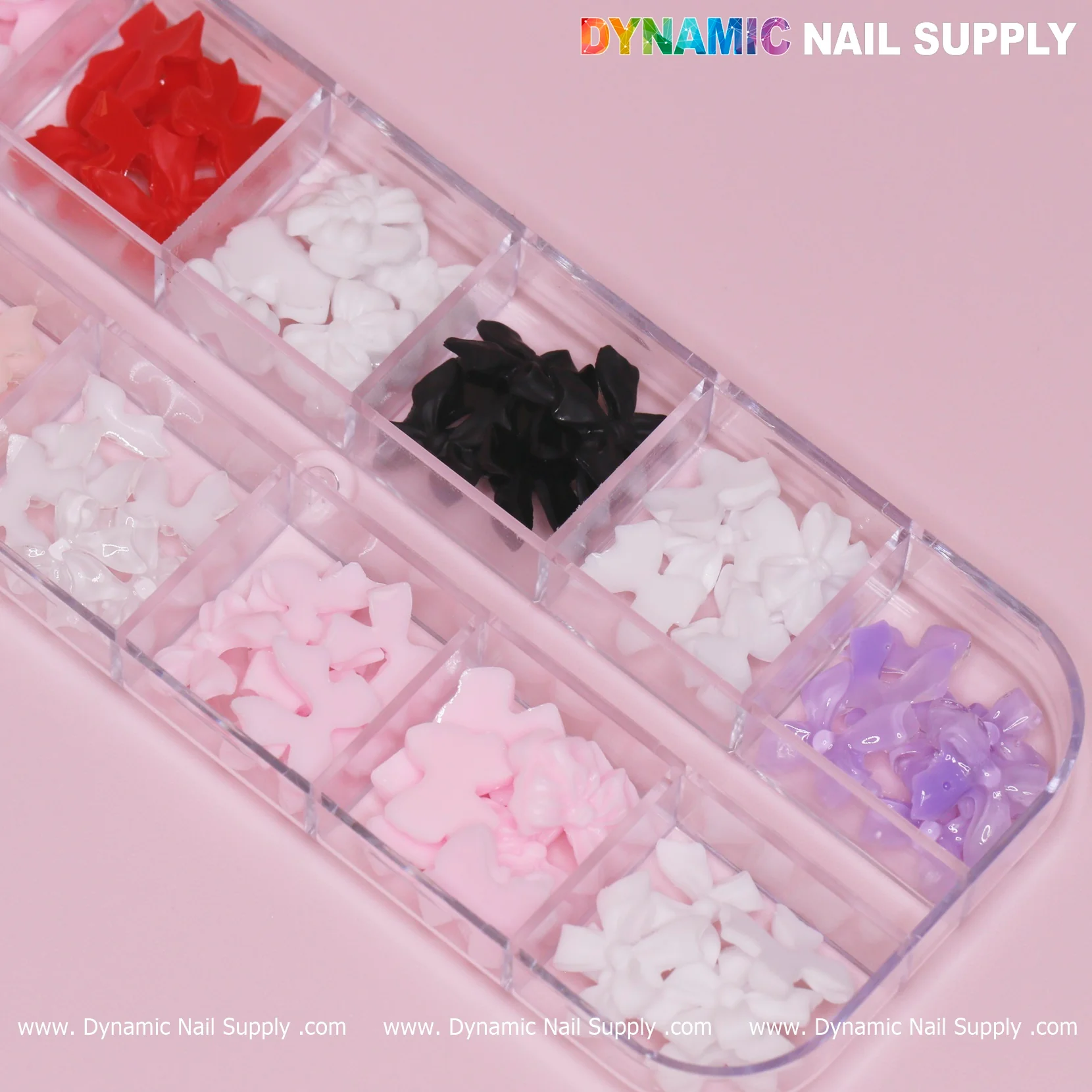 60 pcs Mixed Colors Resin Bows Charm for Nails Art Design - Image 4