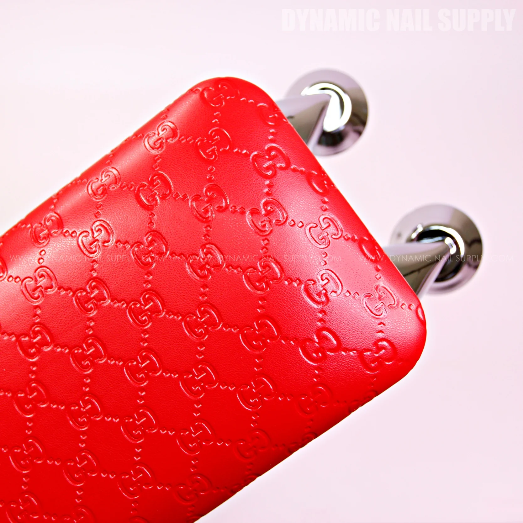(HL032 - Red GCI Engraved) Armrest for Nail Table Manicure Services  (Reposabrazos Para Manicura) - Image 3