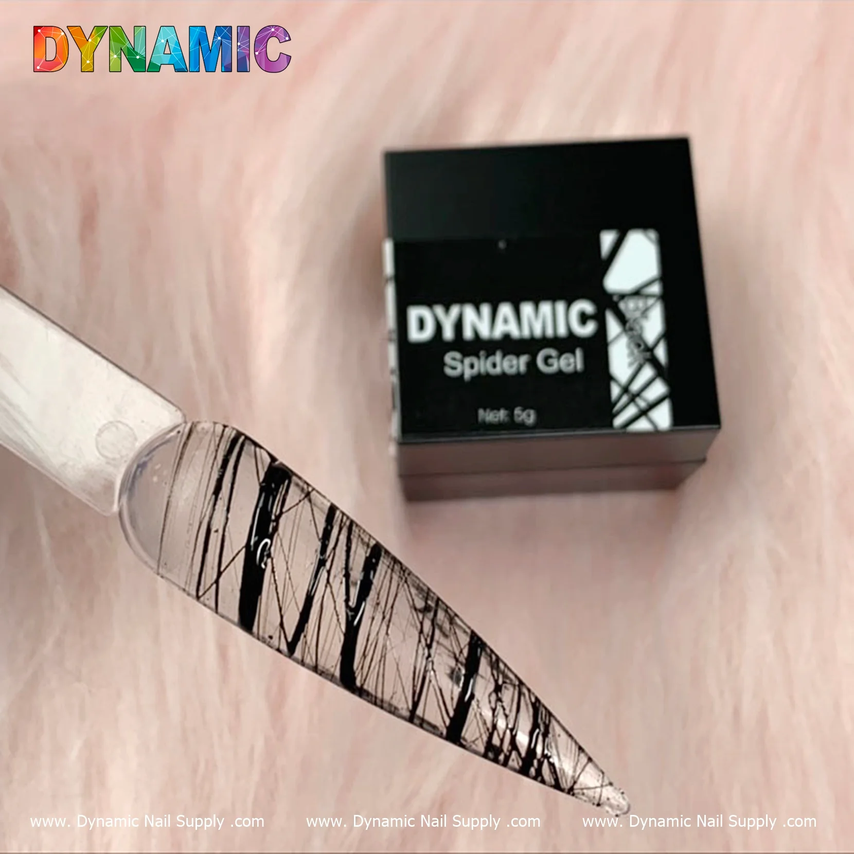 Black and White Spider Gel for lines and spider webs Halloween nail design - Image 5