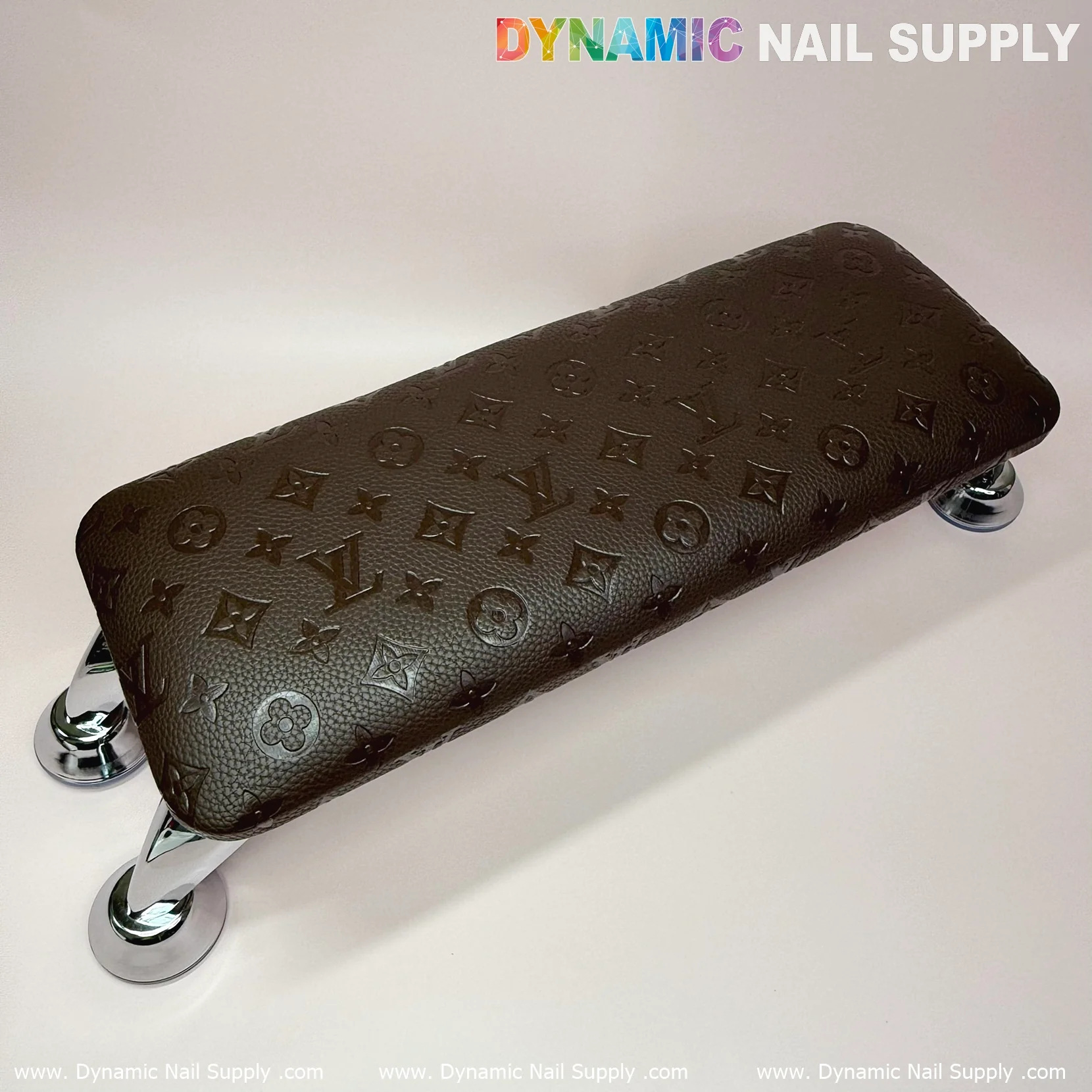 (Brown LV Pattern) Leather ArmRest with Pillow Cushion for Manicure Pedicure (Reposabrazos Para Manicura) - Image 5