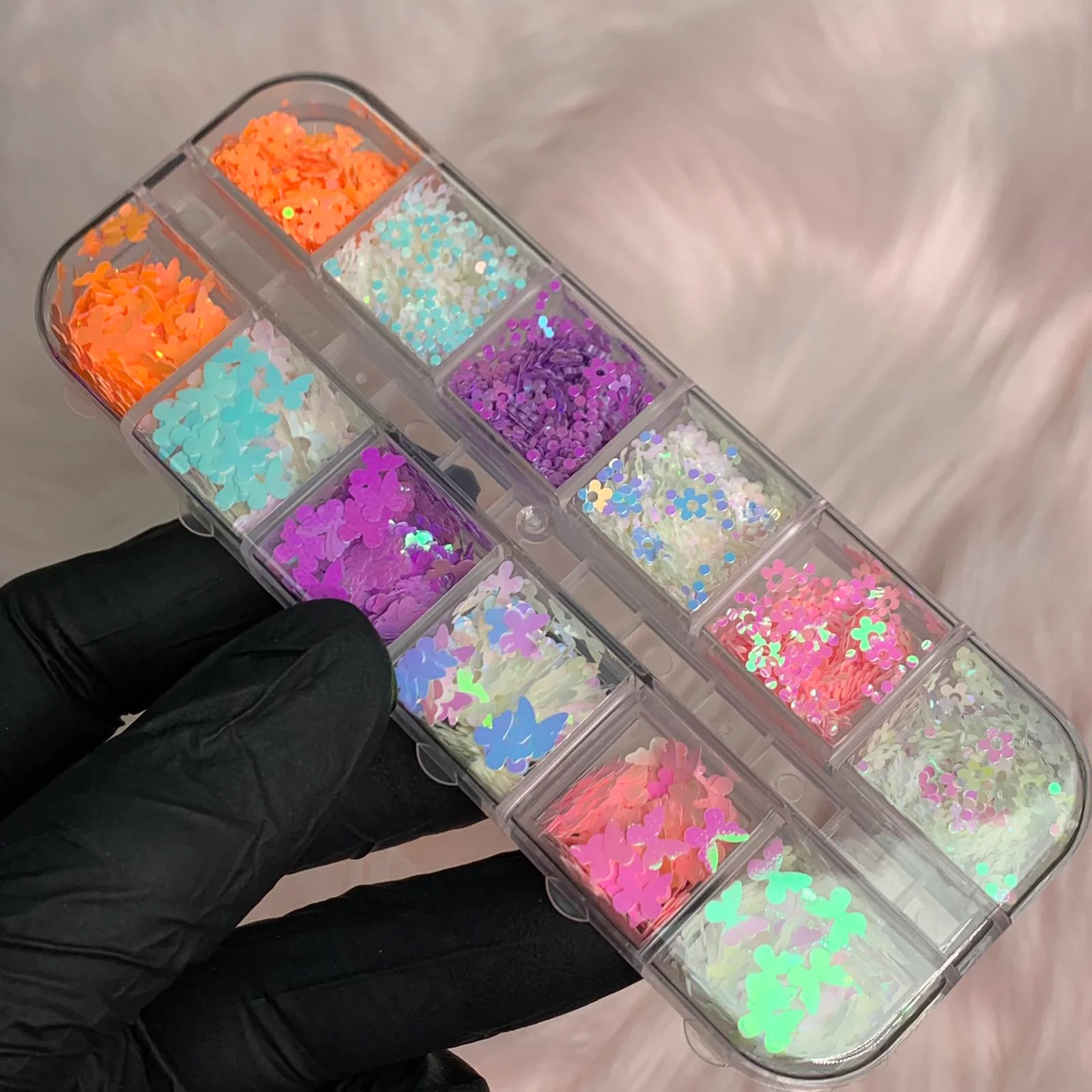 Butterfly and Flower sequins for Spring Nails Art design - Image 2