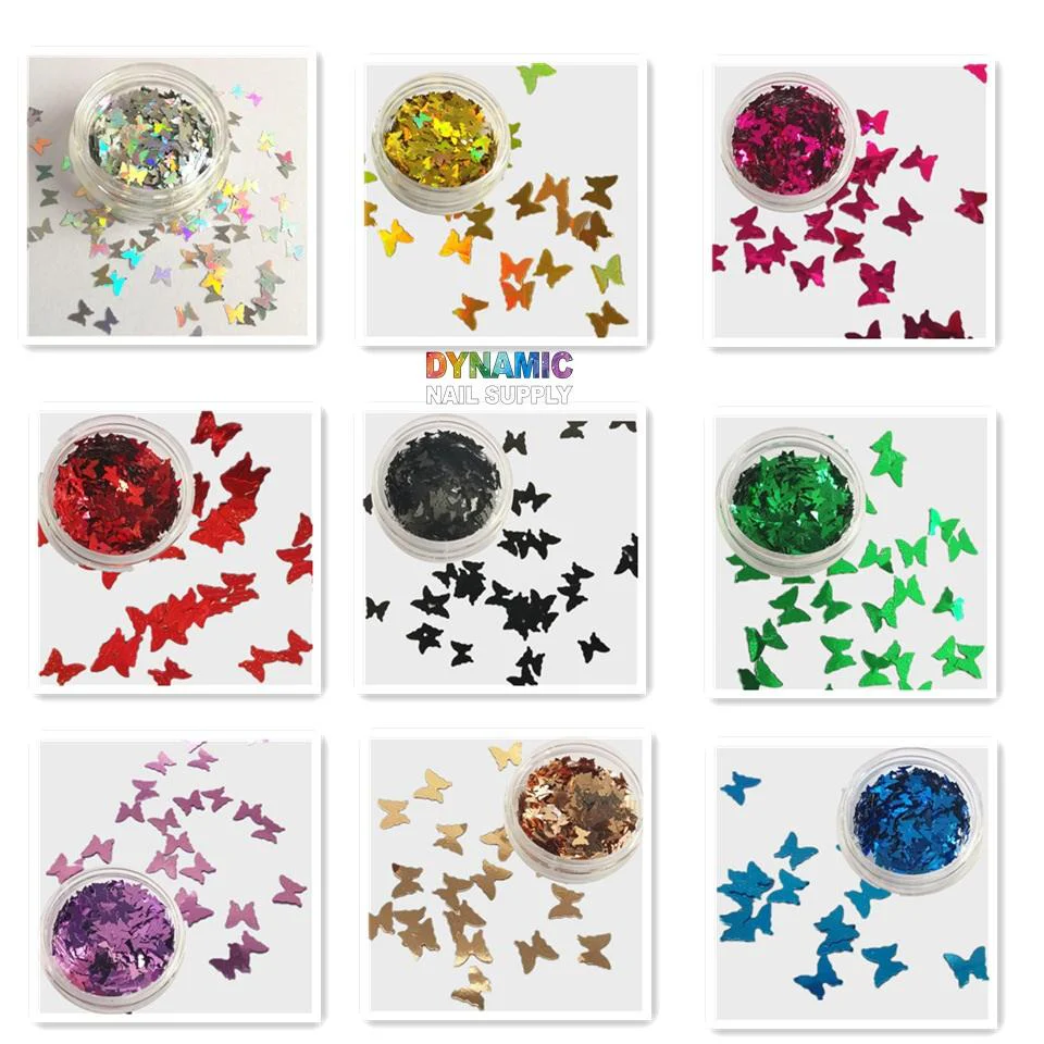 Butterfly Glitter - Set of 12 colors glitter for nails art design - Image 4