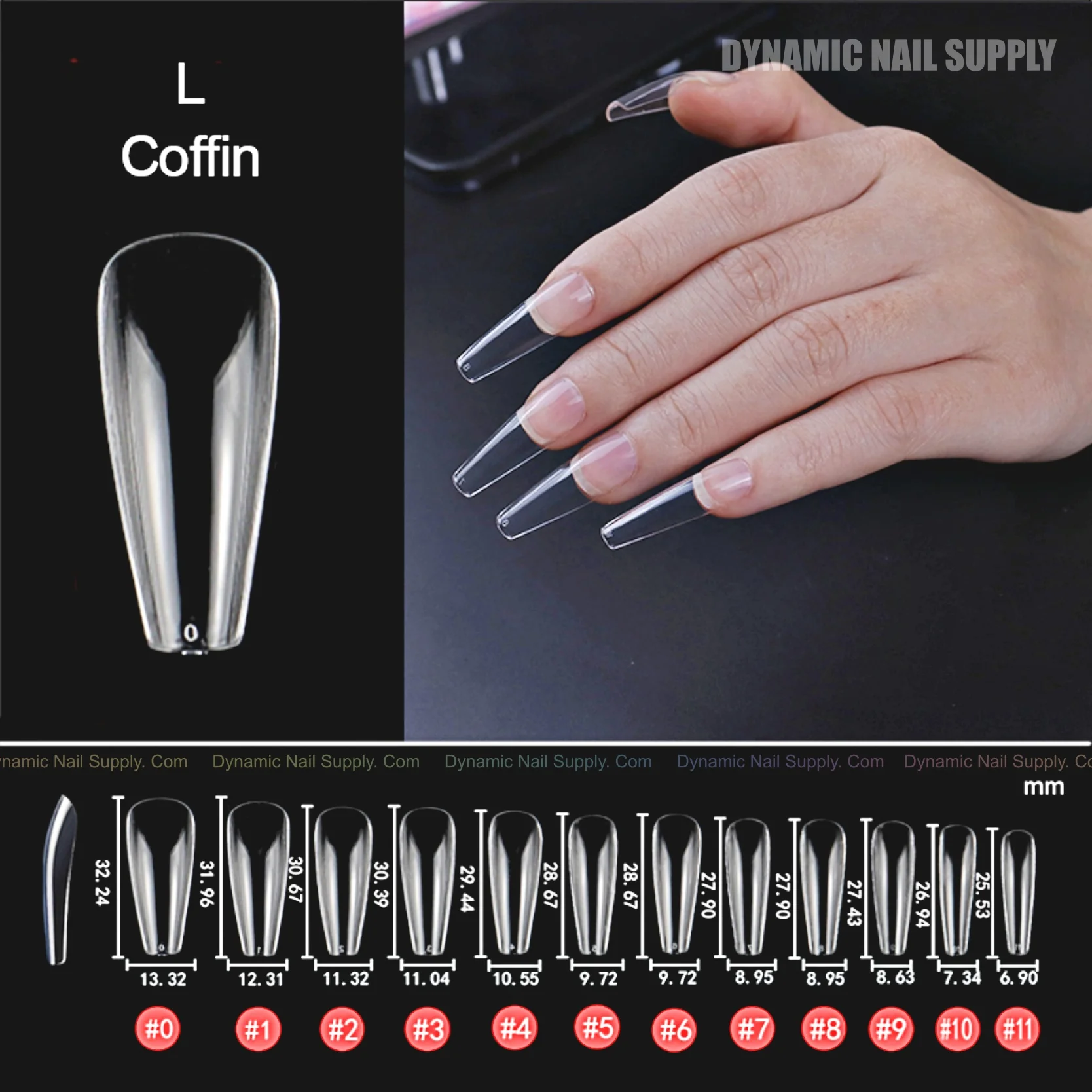 [Coffin L] Full Cover Tips - Soft Gel X tips - 600 pcs - Box - Image 2