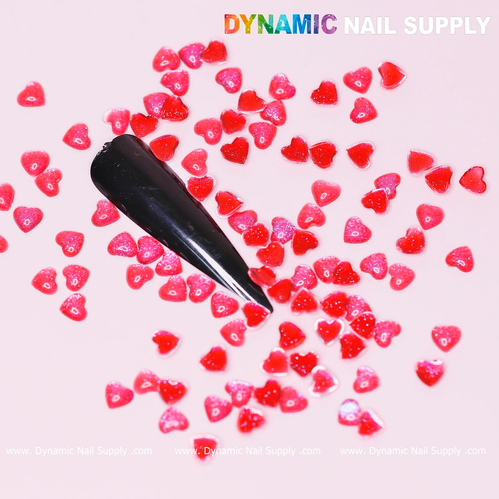 90 pcs Red Resin Heart Shape Charm for Valentine Nails Design (Small Size) - Image 3