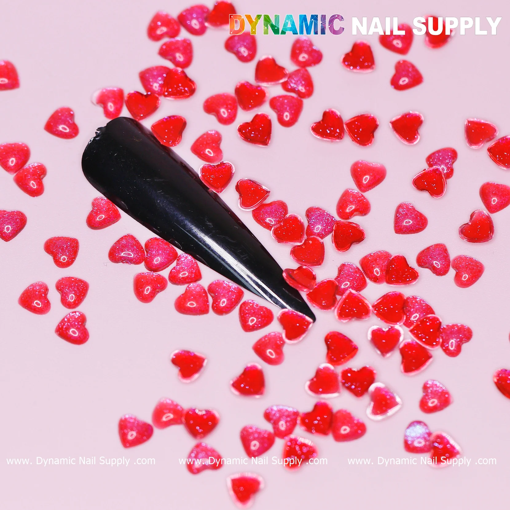 90 pcs Red Resin Heart Shape Charm for Valentine Nails Design (Small Size) - Image 4