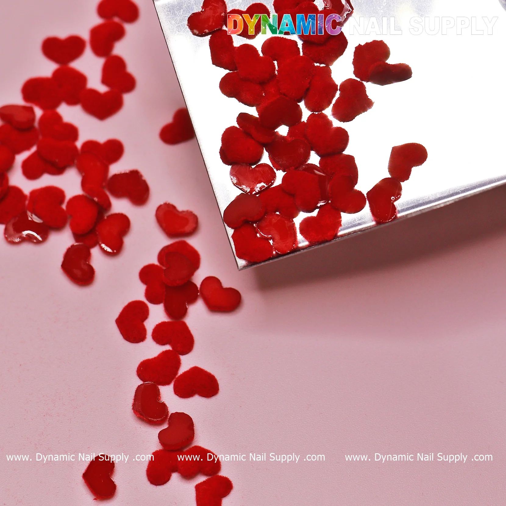 90 pcs Pure Red Resin Heart Shape Charm for Valentine Nails Design - Image 12