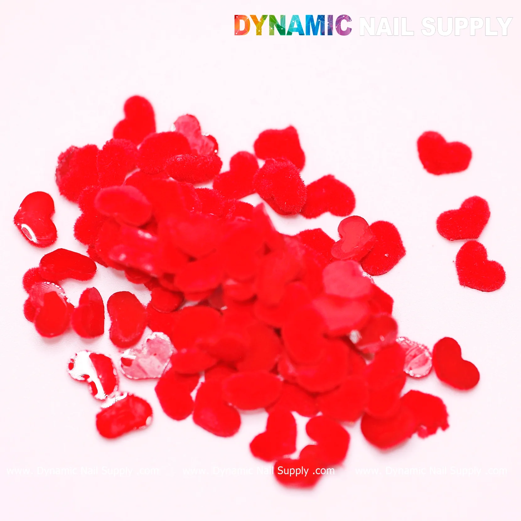 90 pcs Pure Red Resin Heart Shape Charm for Valentine Nails Design - Image 7