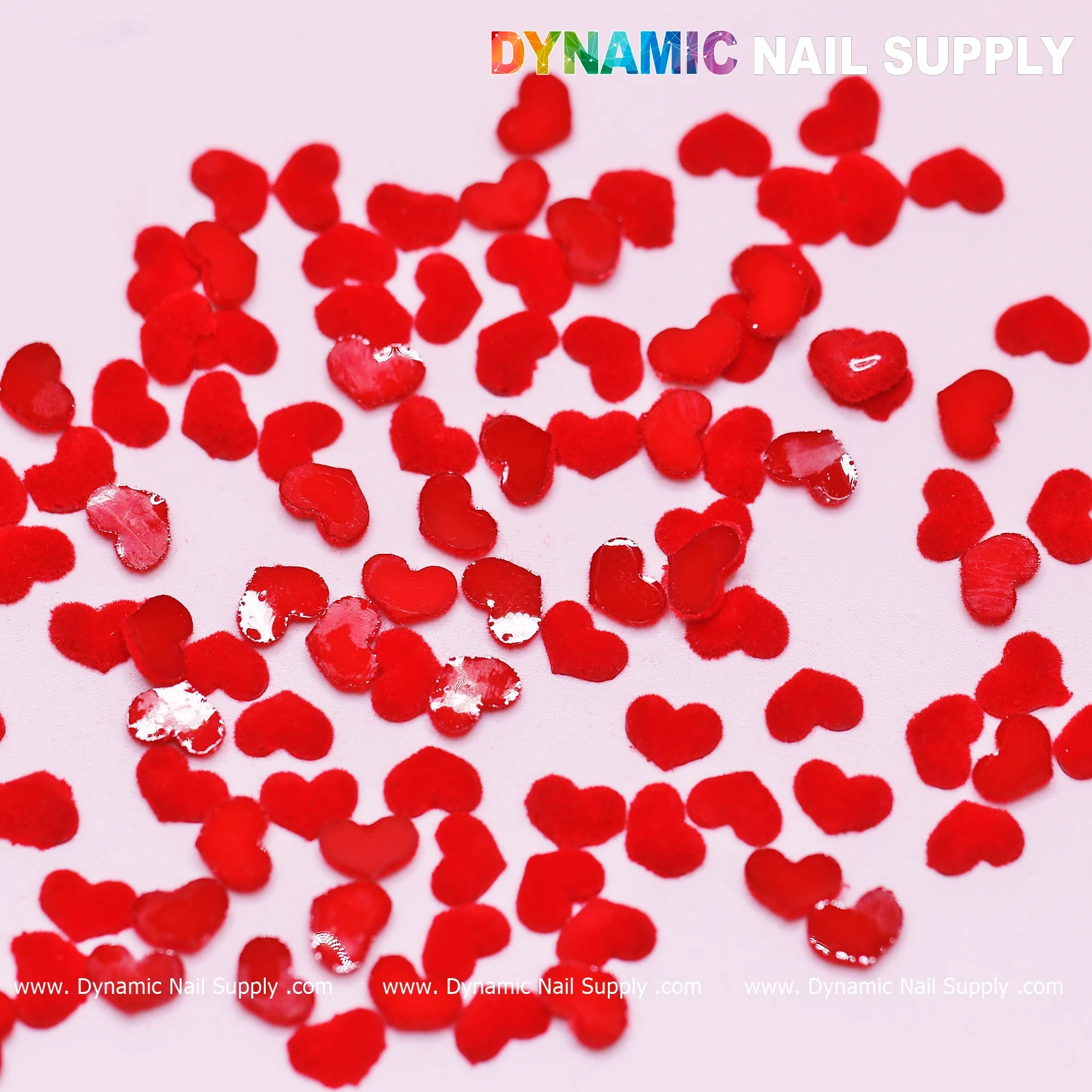 90 pcs Pure Red Resin Heart Shape Charm for Valentine Nails Design - Image 8