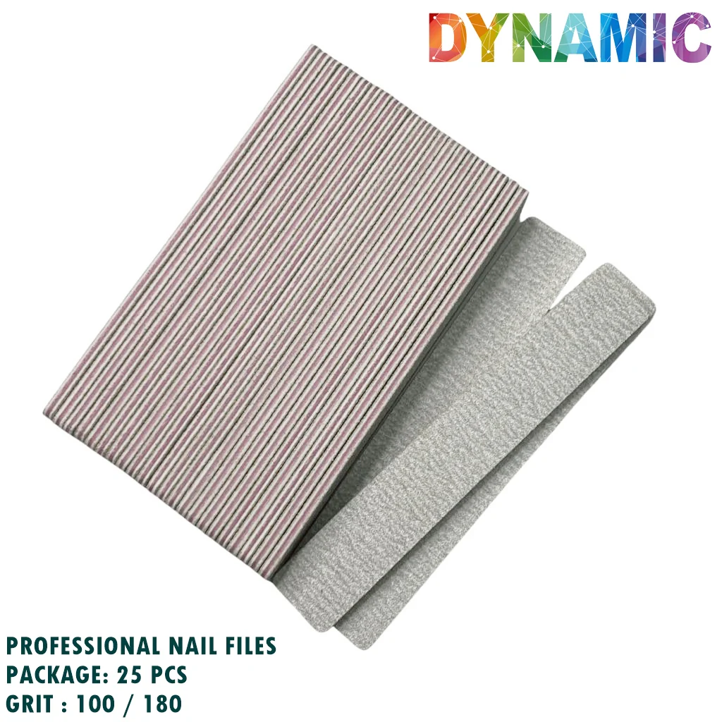 Strong Emery Board - Professional Acrylic nail files (25 pcs) grit 100/180 Square - Image 3