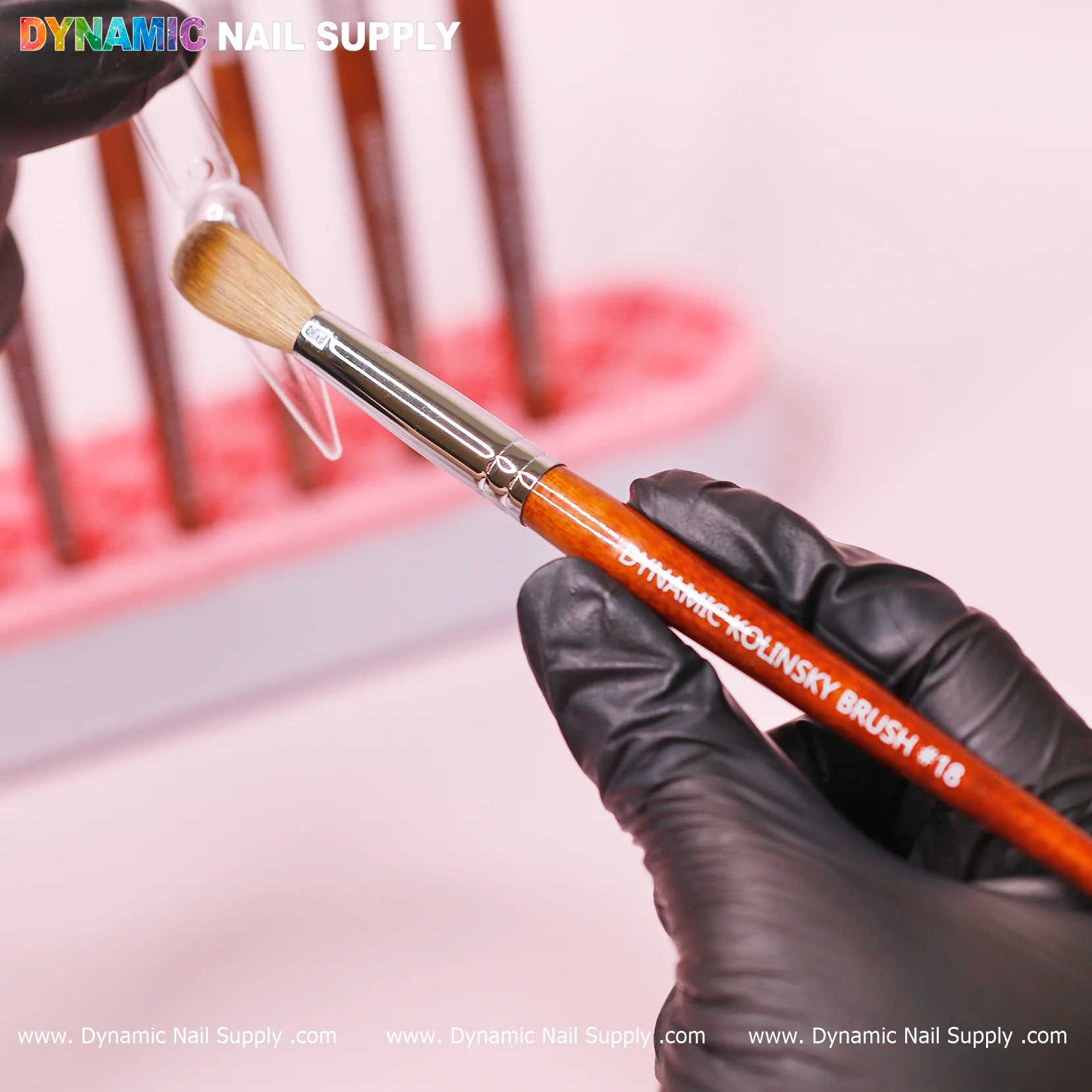 Dynamic 100% Kolinsky Hair Brush - Wooden Handle Brush (Crimped/ Flat/ Round) for Acrylic Nails Application - Image 7