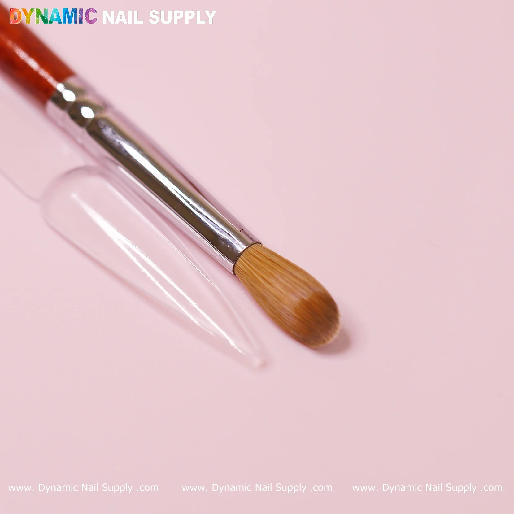 Dynamic 100% Kolinsky Hair Brush - Wooden Handle Brush (Crimped/ Flat/ Round) for Acrylic Nails Application - Image 8