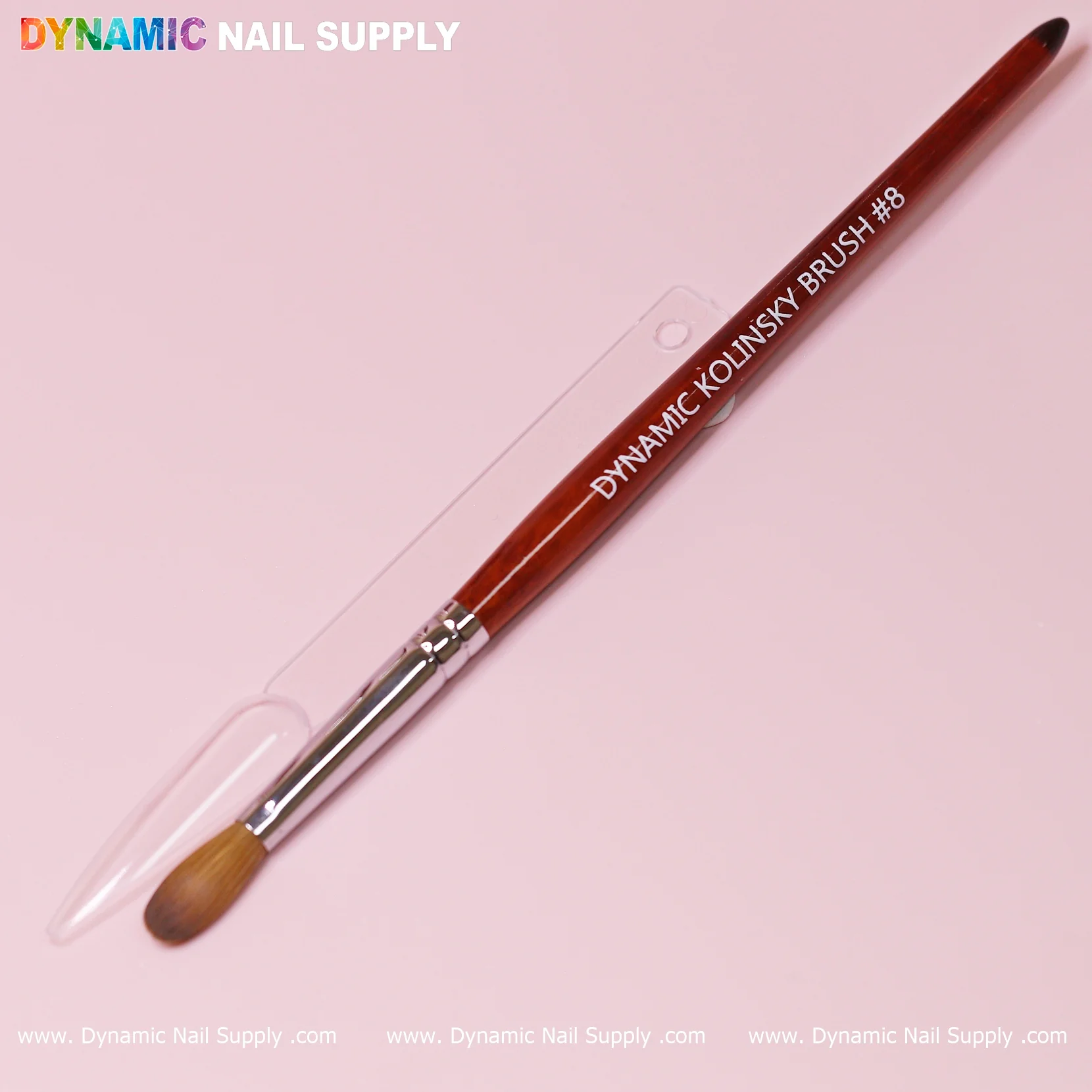 Dynamic 100% Kolinsky Hair Brush - Wooden Handle Brush (Crimped/ Flat/ Round) for Acrylic Nails Application - Image 9