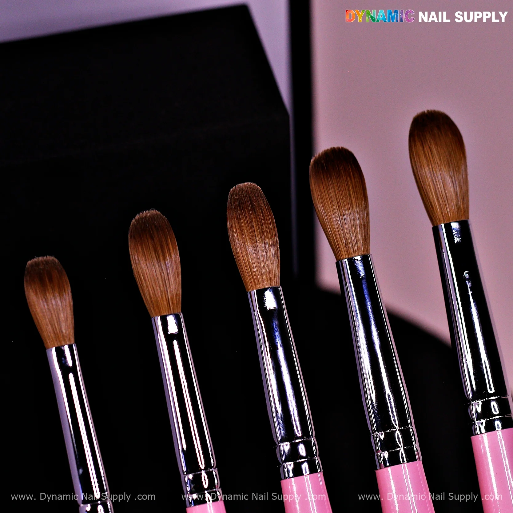Dynamic 100% Pure Kolinsky Hair Brush (Pink handle - Crimped or Not) for Nails Acrylic Application - Image 10