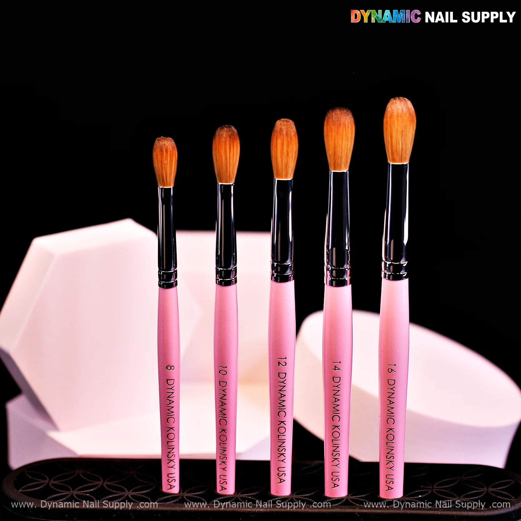 Dynamic 100% Pure Kolinsky Hair Brush (Pink handle - Crimped or Not) for Nails Acrylic Application - Image 11