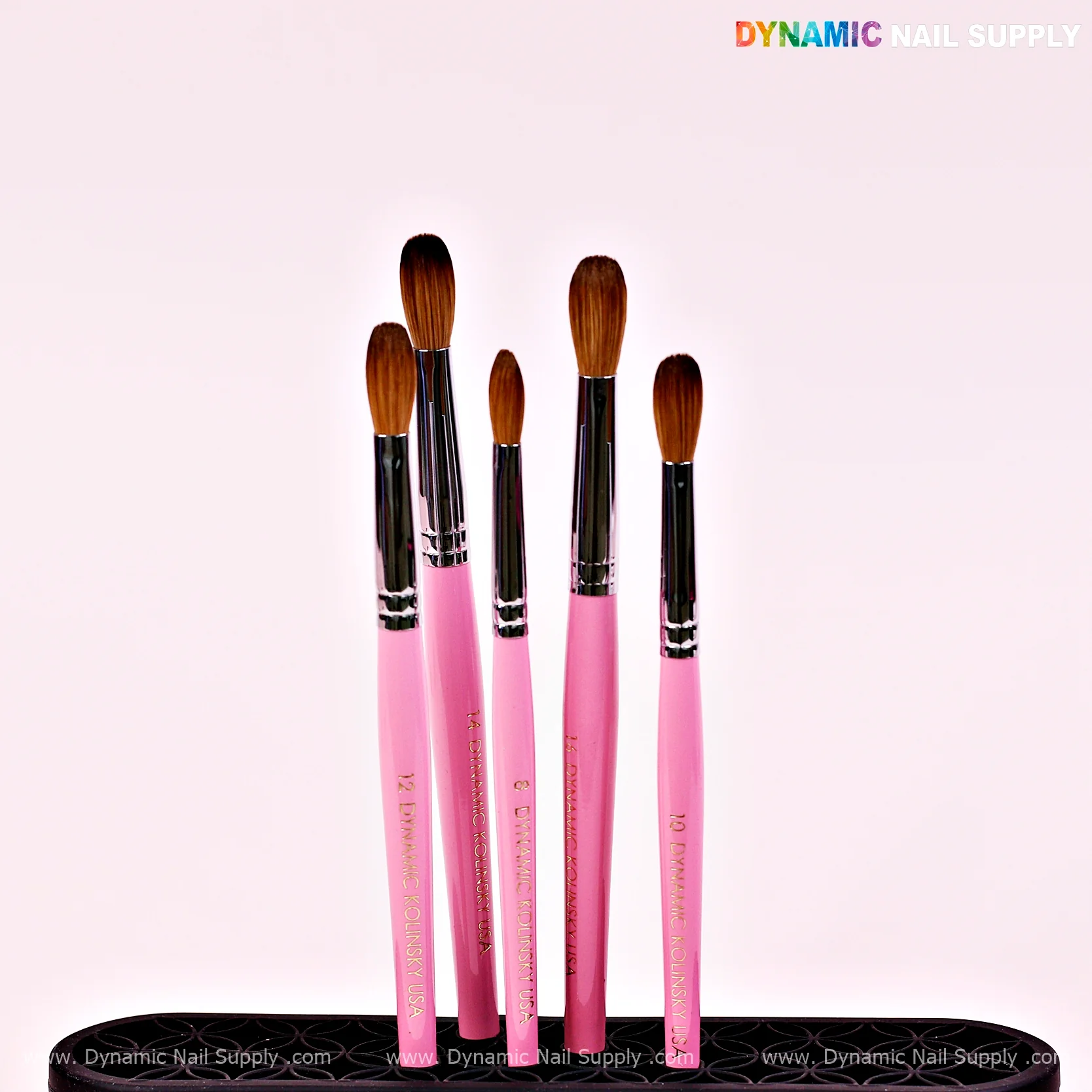 Dynamic 100% Pure Kolinsky Hair Brush (Pink handle - Crimped or Not) for Nails Acrylic Application - Image 5