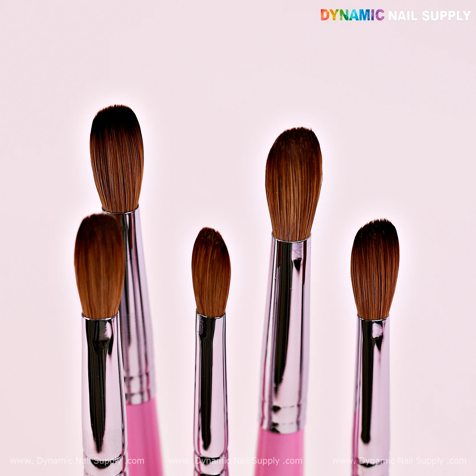 Dynamic 100% Pure Kolinsky Hair Brush (Pink handle - Crimped or Not) for Nails Acrylic Application - Image 7