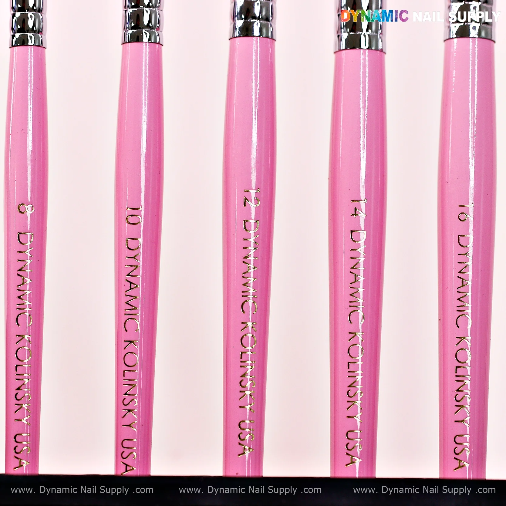 Dynamic 100% Pure Kolinsky Hair Brush (Pink handle - Crimped or Not) for Nails Acrylic Application - Image 8