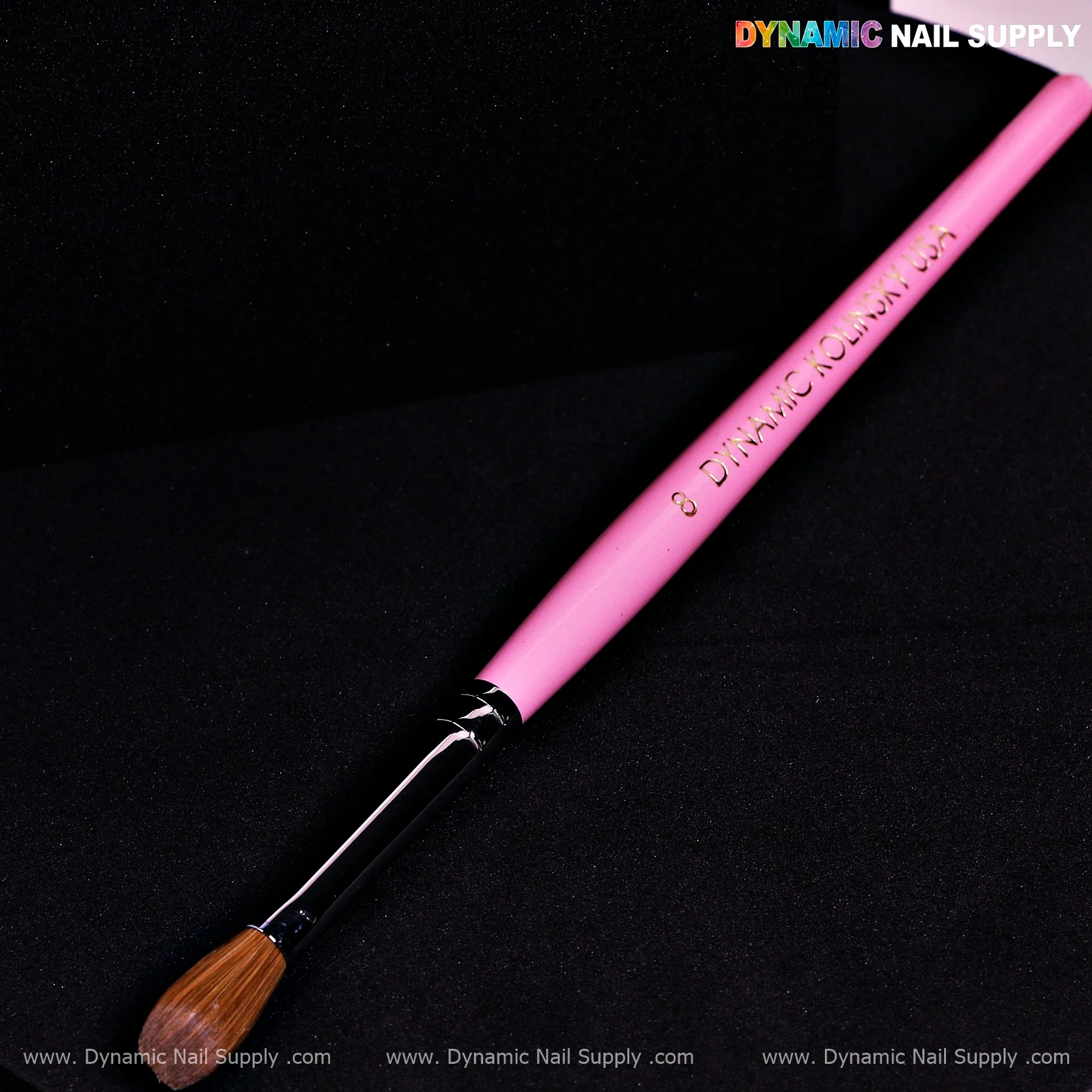 Dynamic 100% Pure Kolinsky Hair Brush (Pink handle - Crimped or Not) for Nails Acrylic Application - Image 9