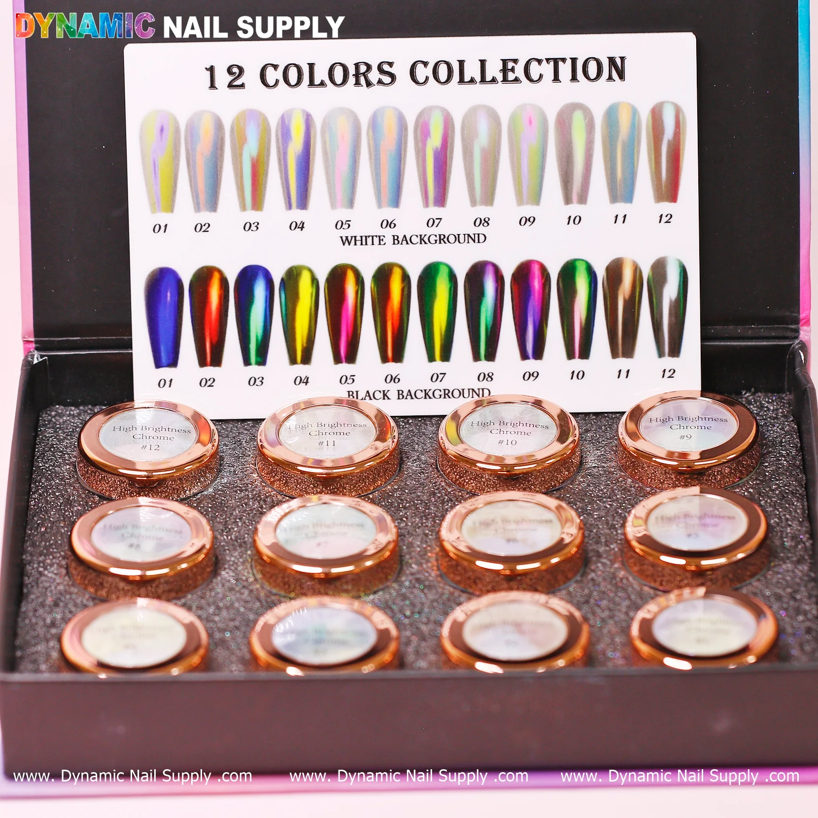 DYNAMIC Iridescent Chrome High-Pigment Powder (High-quality micron fine) 12 colors