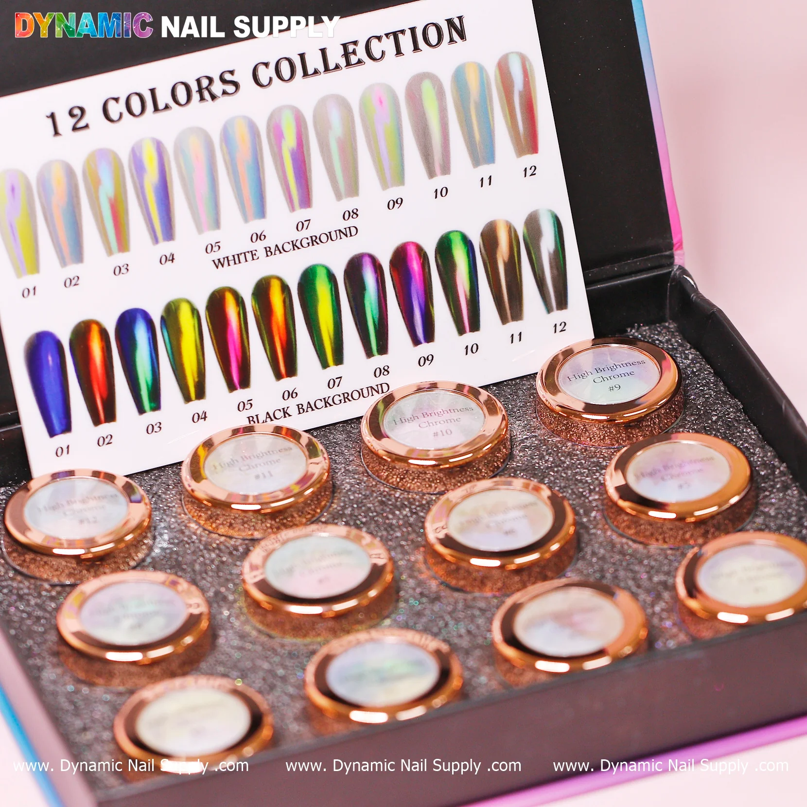 DYNAMIC Iridescent Chrome High-Pigment Powder (High-quality micron fine) 12 colors - Image 2