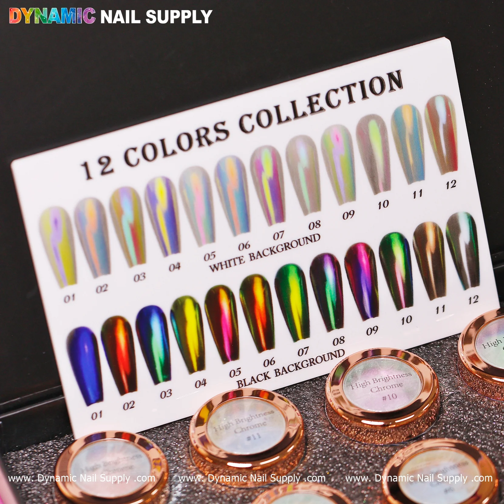 DYNAMIC Iridescent Chrome High-Pigment Powder (High-quality micron fine) 12 colors - Image 3