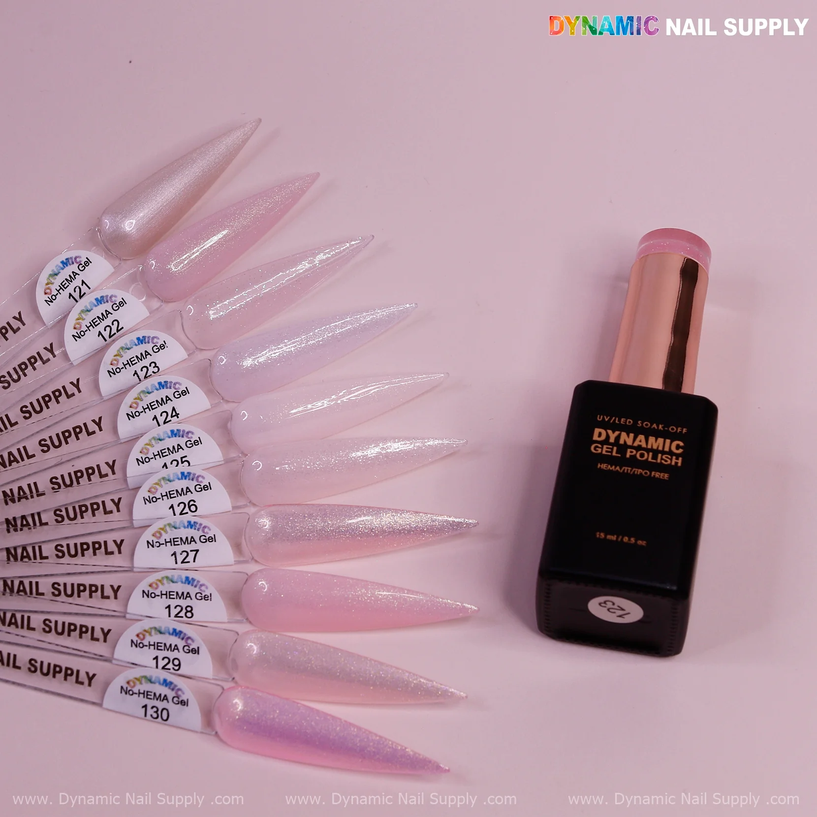 Dynamic No-HEMA Gel Polish - Color 121 to 130 - Image 4