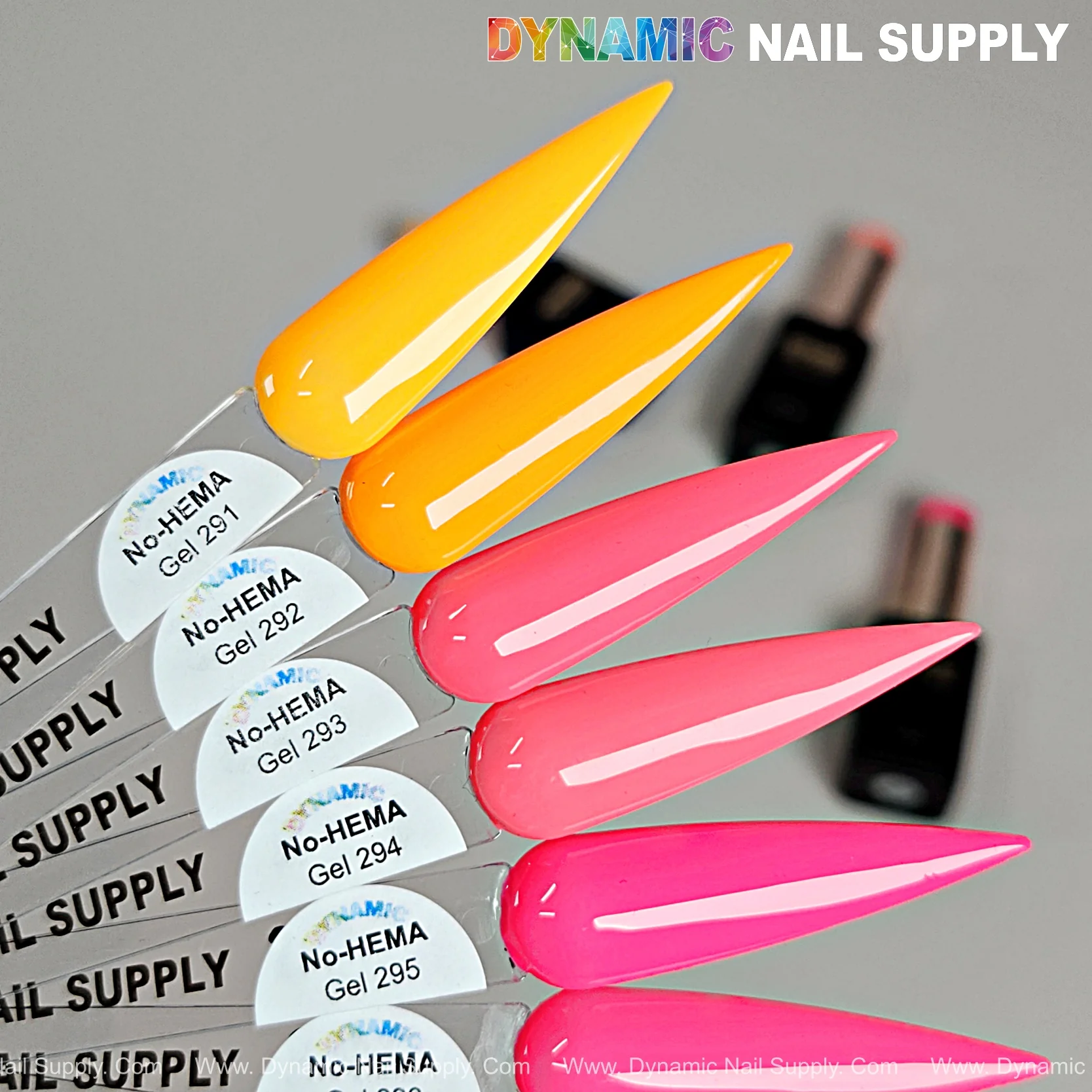 Dynamic No-HEMA Gel Polish - Color 291 to 300 - Neon Colors for Summer Collection - Image 2