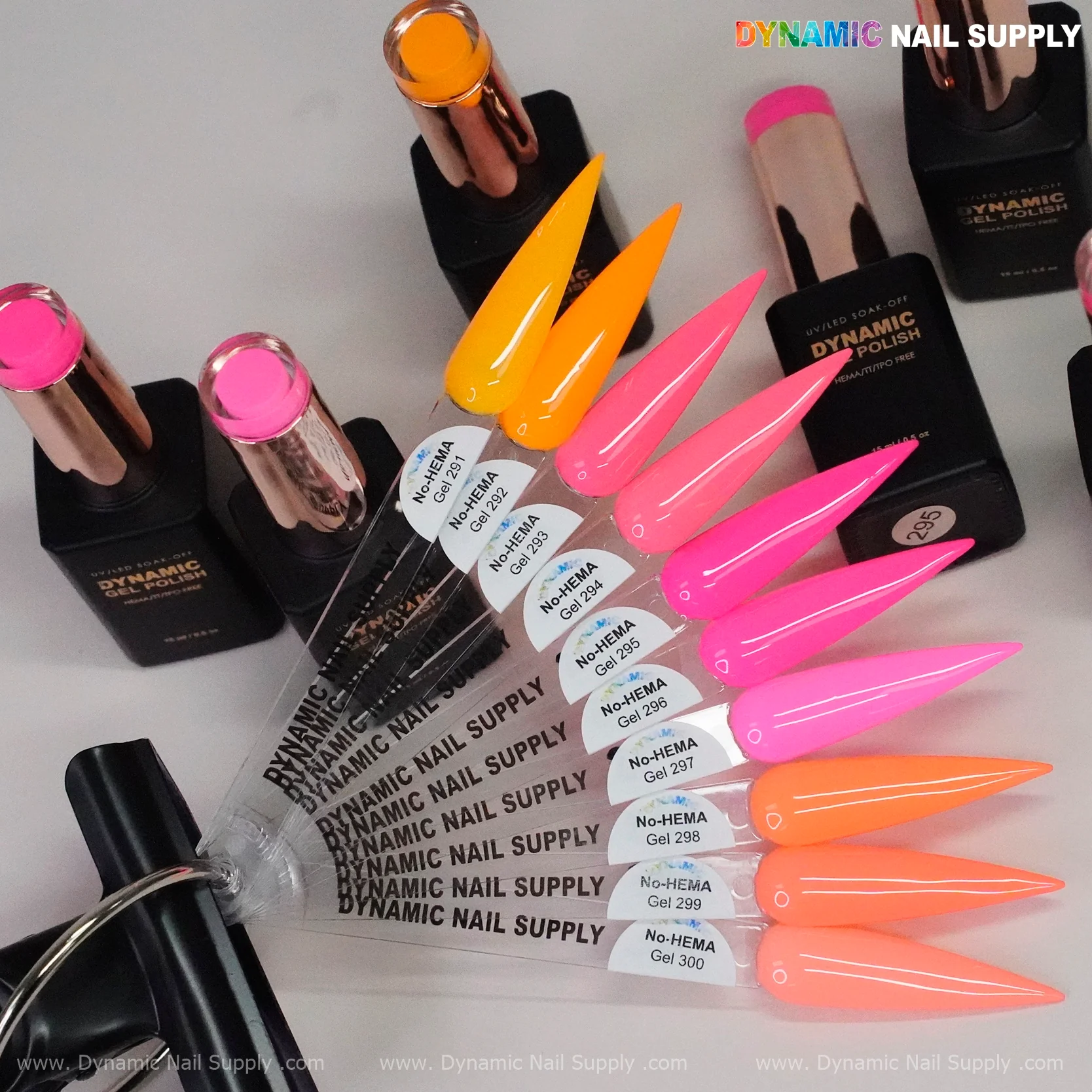 Dynamic No-HEMA Gel Polish - Color 291 to 300 - Neon Colors for Summer Collection - Image 4