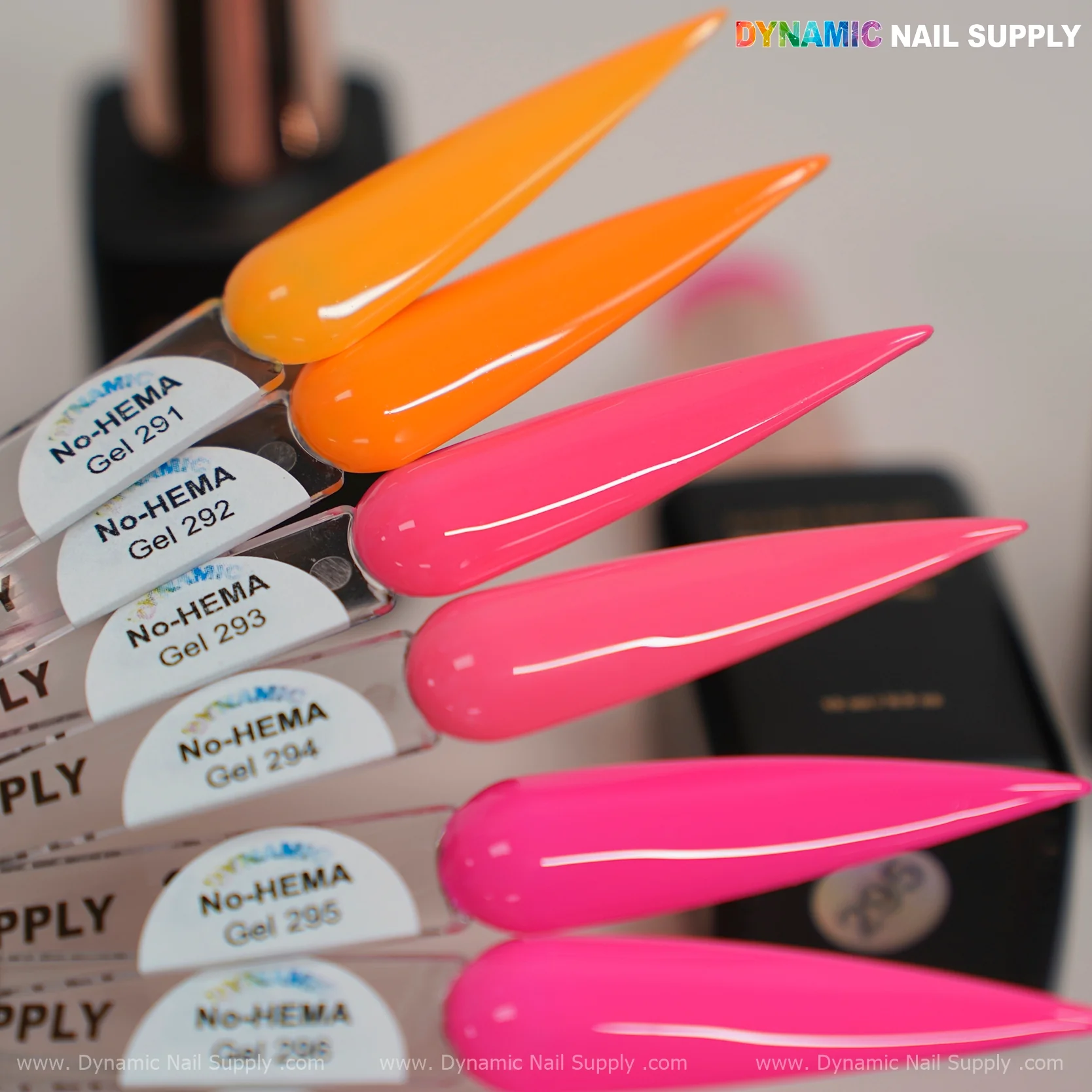 Dynamic No-HEMA Gel Polish - Color 291 to 300 - Neon Colors for Summer Collection - Image 5
