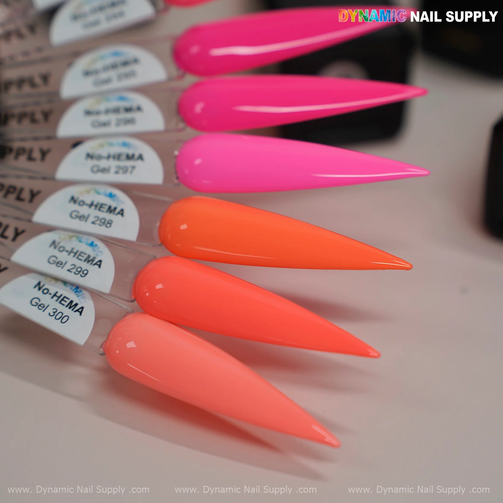 Dynamic No-HEMA Gel Polish - Color 291 to 300 - Neon Colors for Summer Collection - Image 6