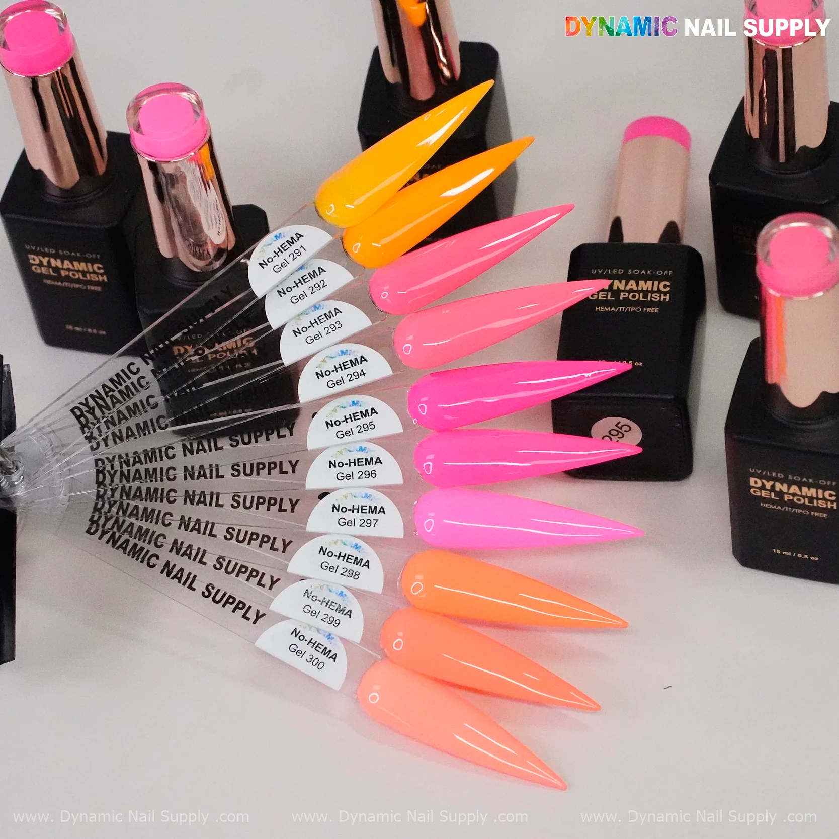 Dynamic No-HEMA Gel Polish - Color 291 to 300 - Neon Colors for Summer Collection - Image 8