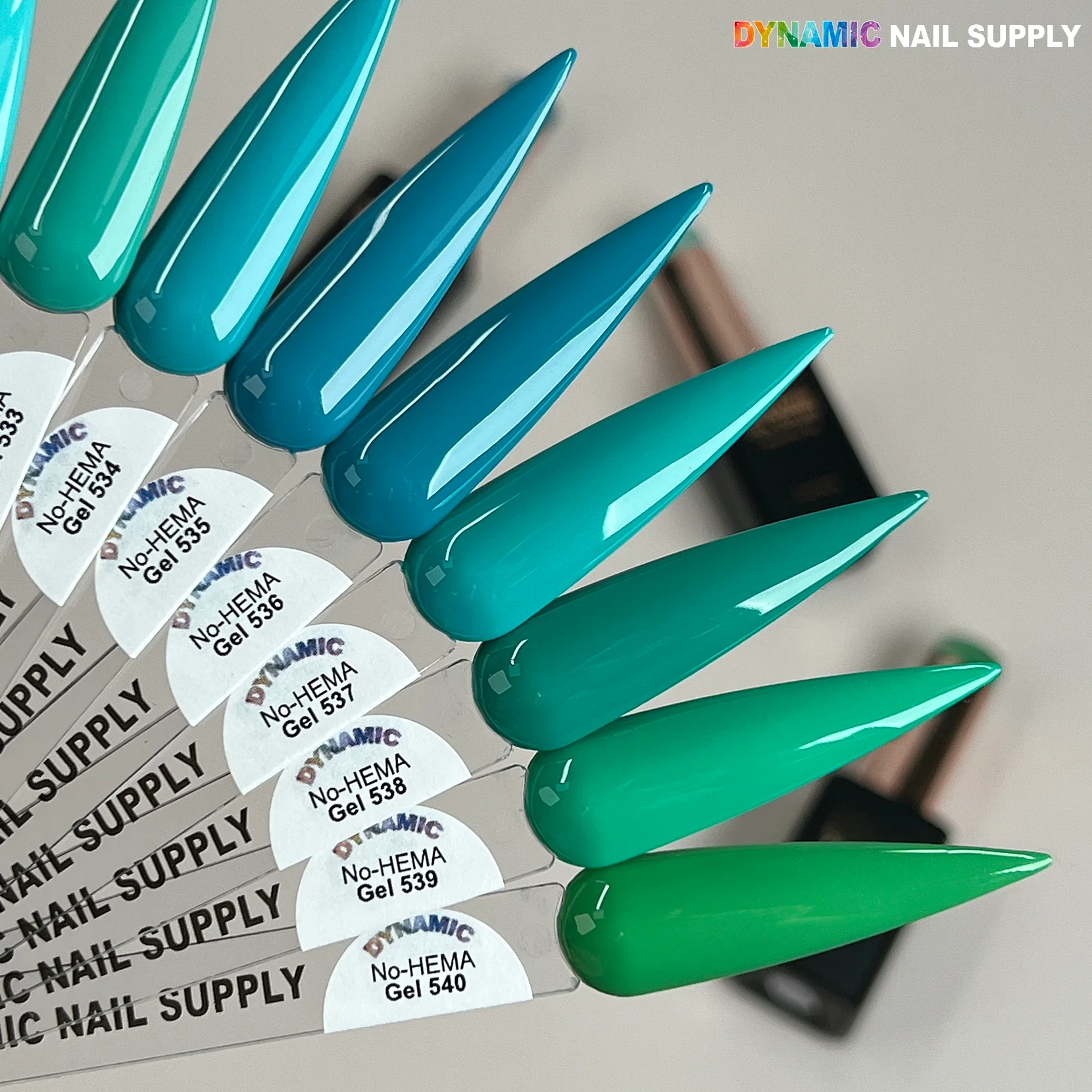 Dynamic No-HEMA Gel Polish - Color 531 to 540 - Image 3