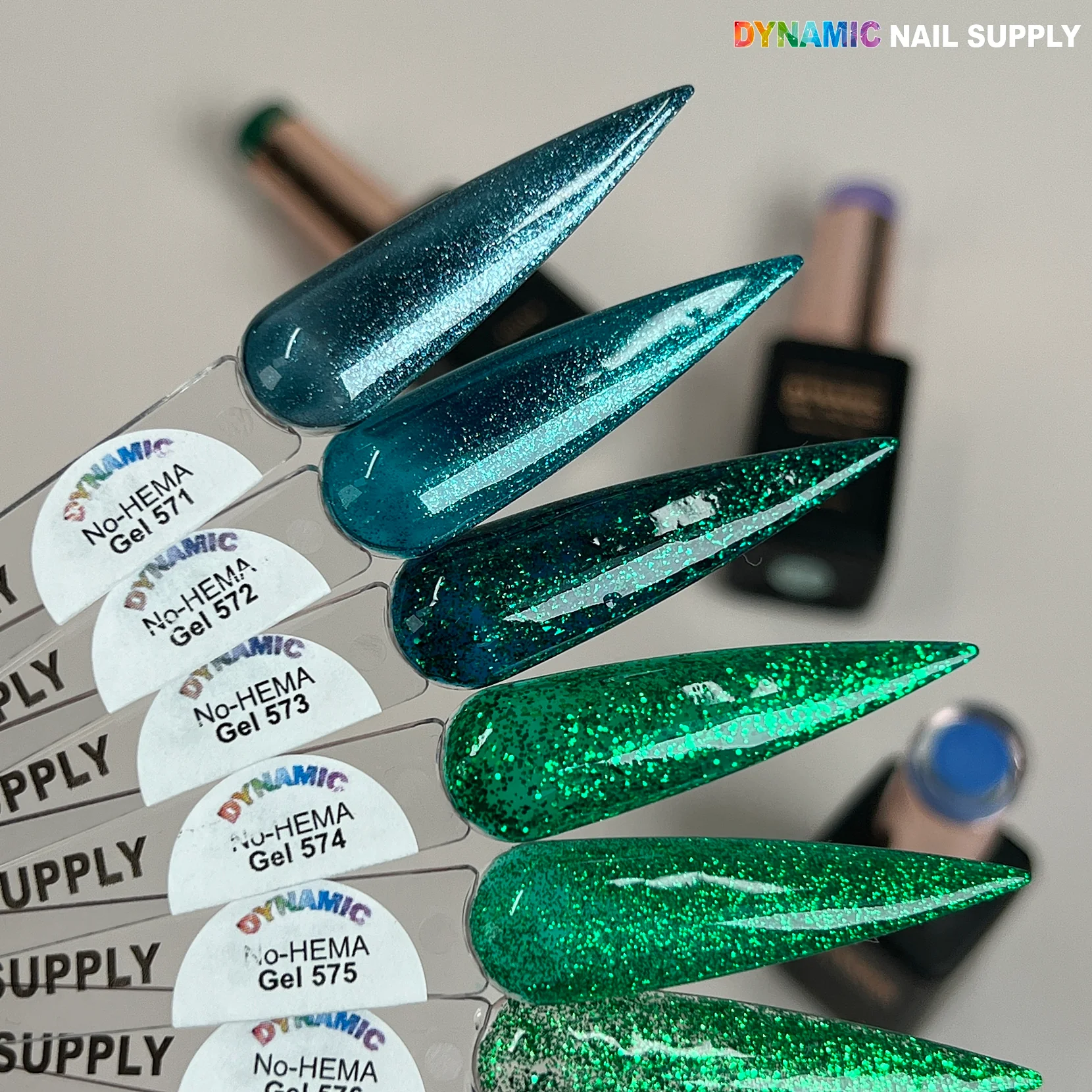 Dynamic No-HEMA Gel Polish - Color 571 to 580 - Image 2